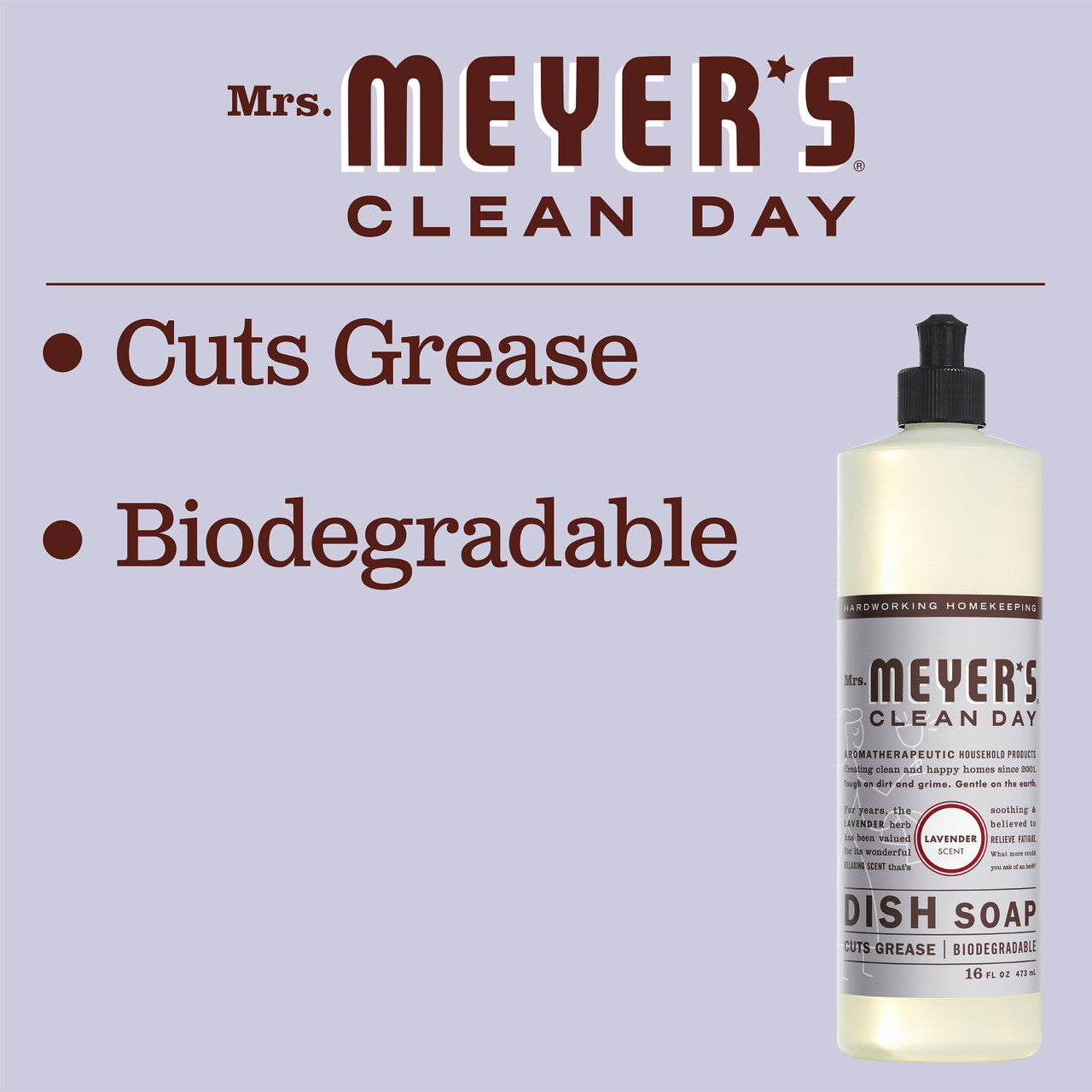 Meyers Lavender Liquid Dish Soap (6x16 Oz)-2