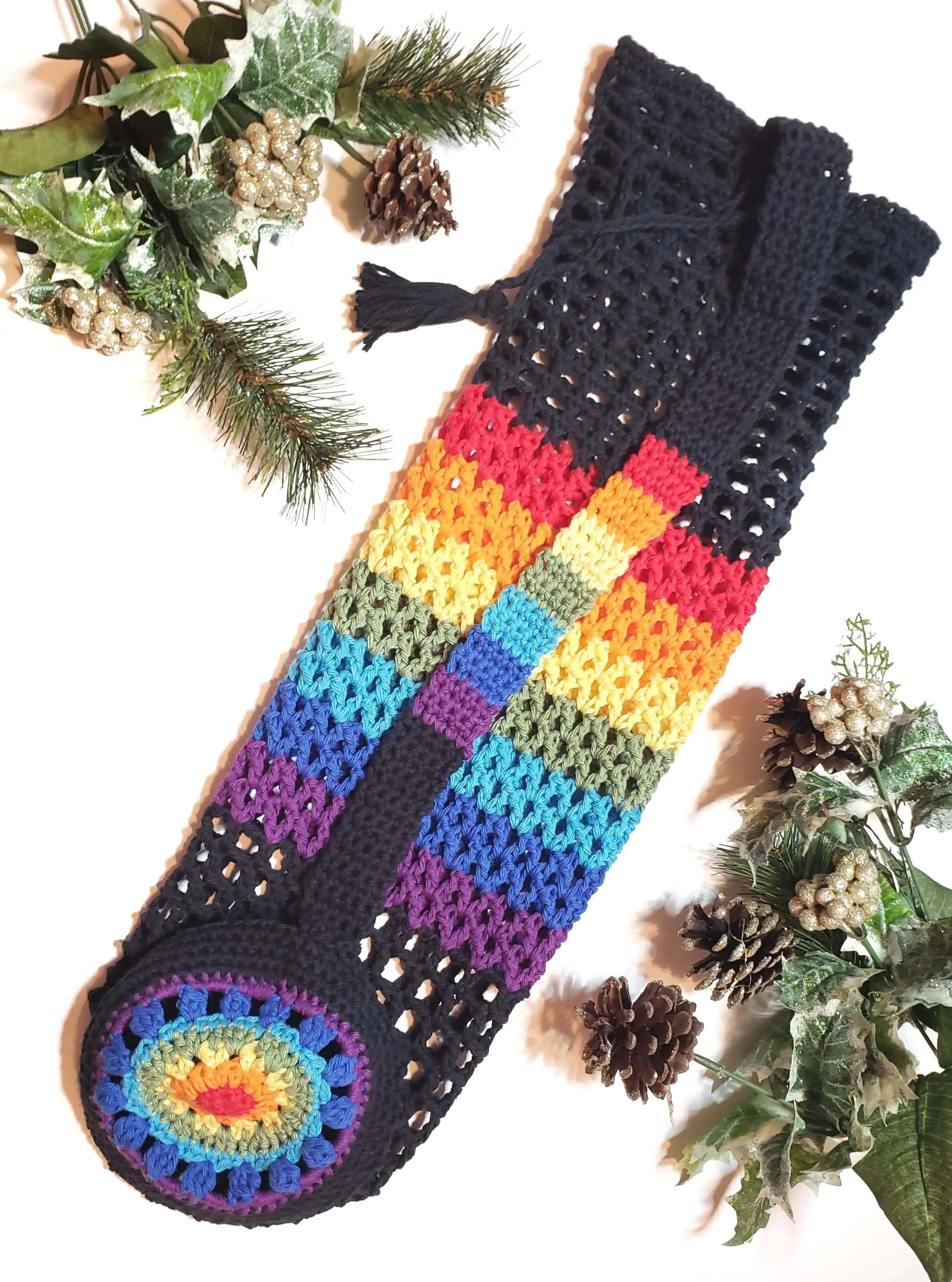 Black Chakra Yoga Mat Bag-3