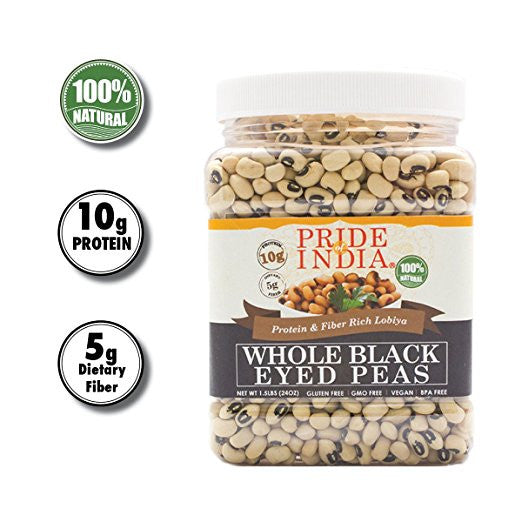 Indian Whole Black Eyed Peas - Protein & Fiber Rich Lobiya Jar-2