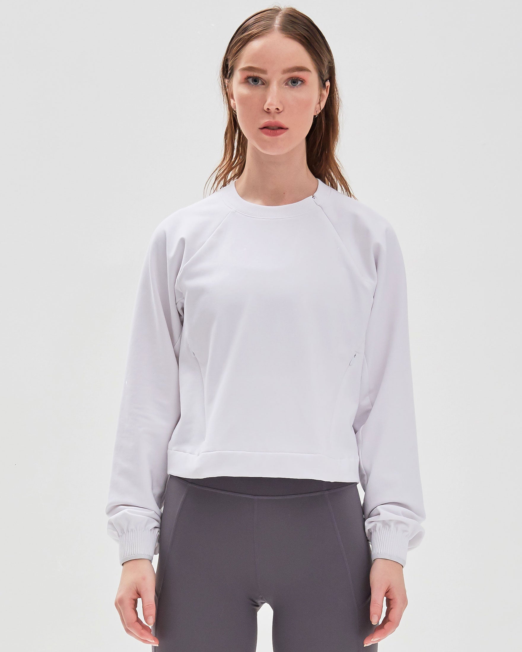 City Zip Crop Crewneck-0
