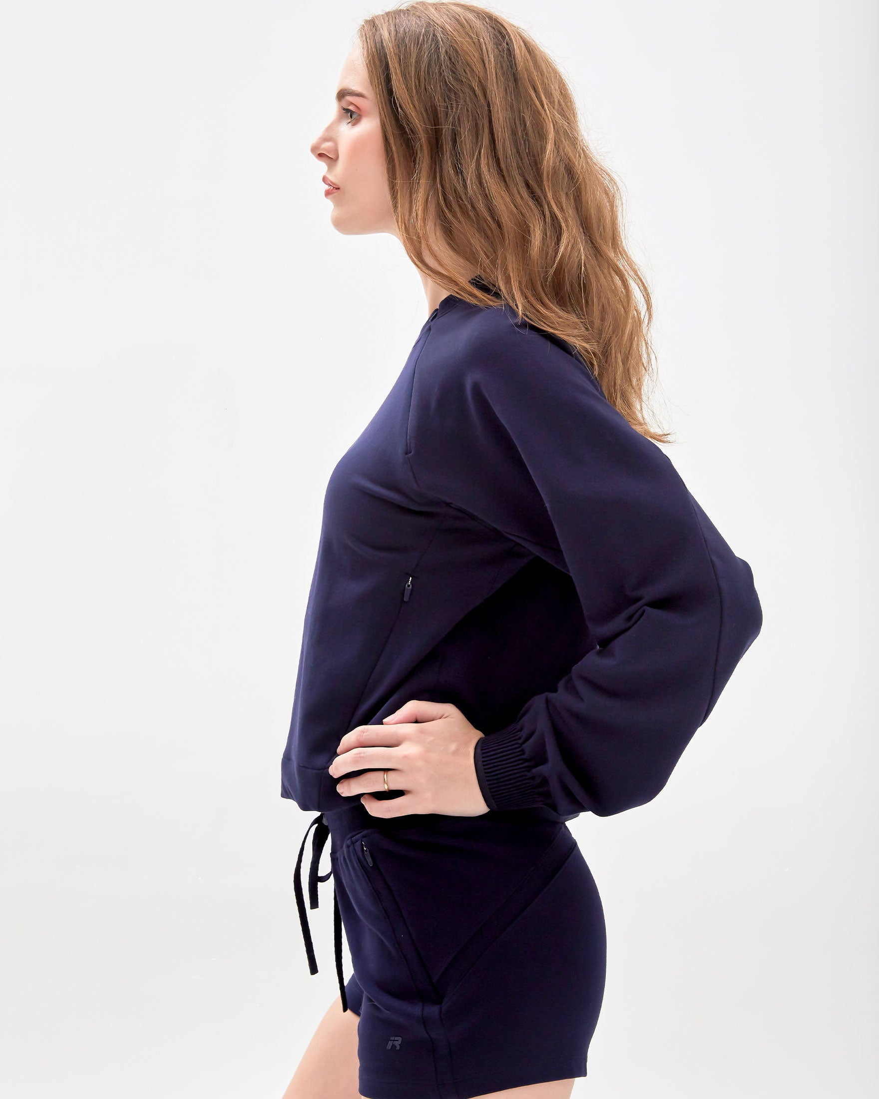 City Zip Crop Crewneck-7