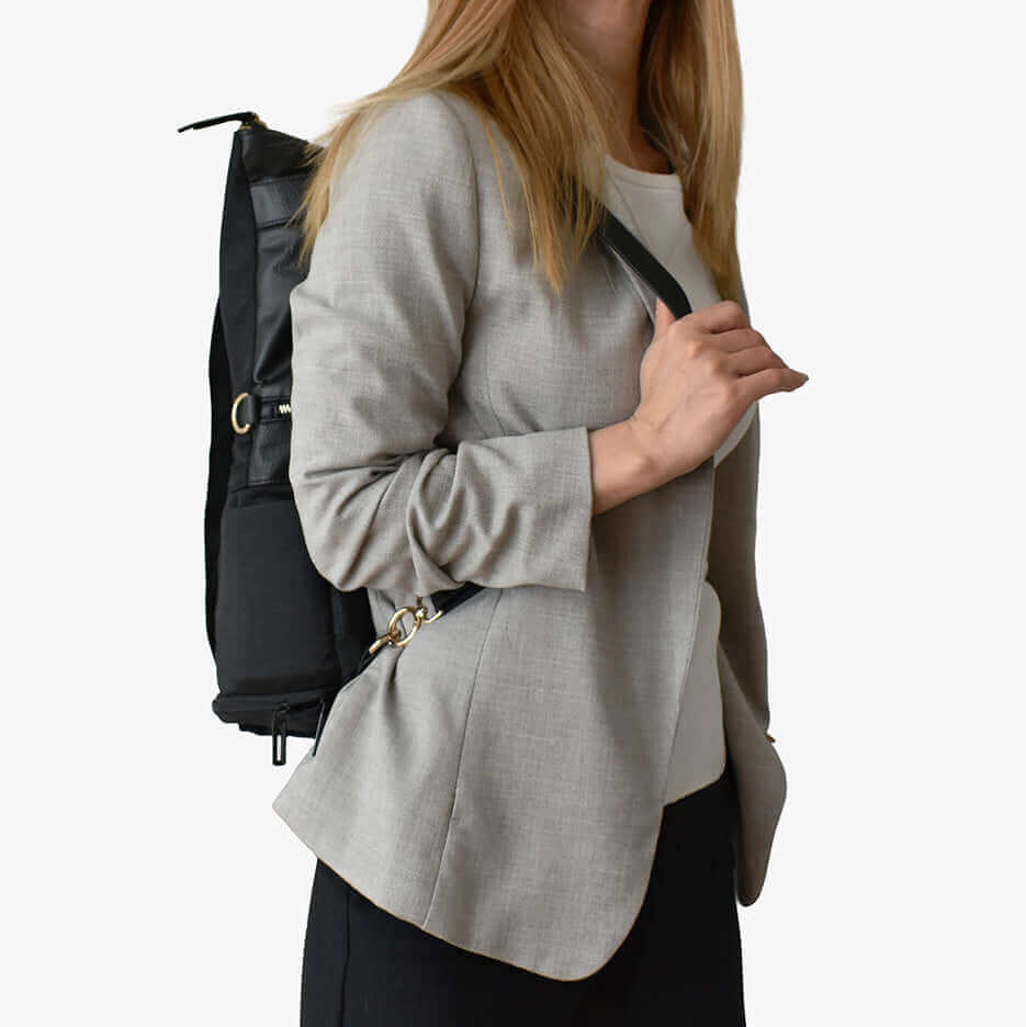 DAKOTA 3 in 1 Convertible Backpack Purse, Black-11