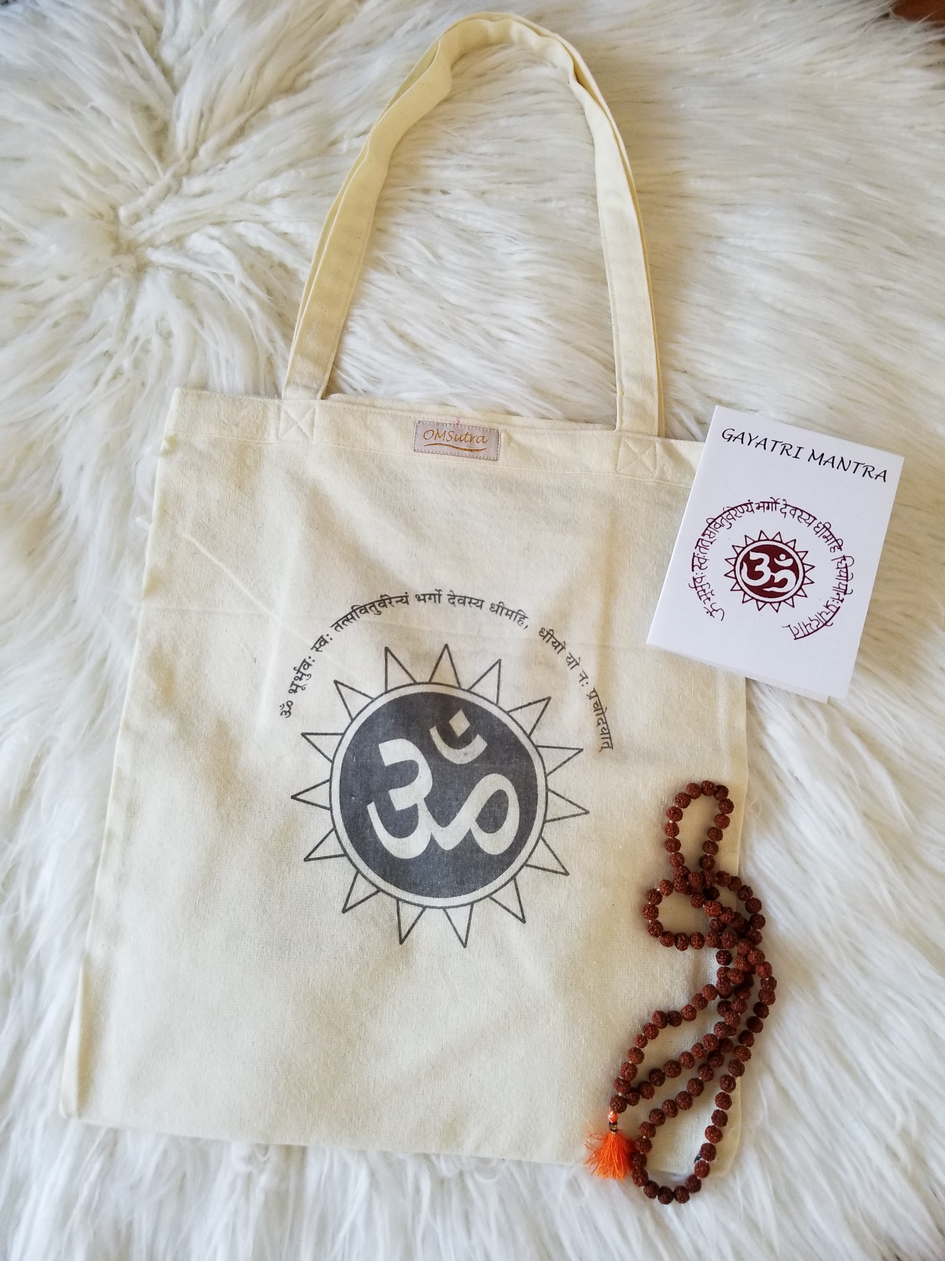Gayatri Mantra Book Tote Bag-0