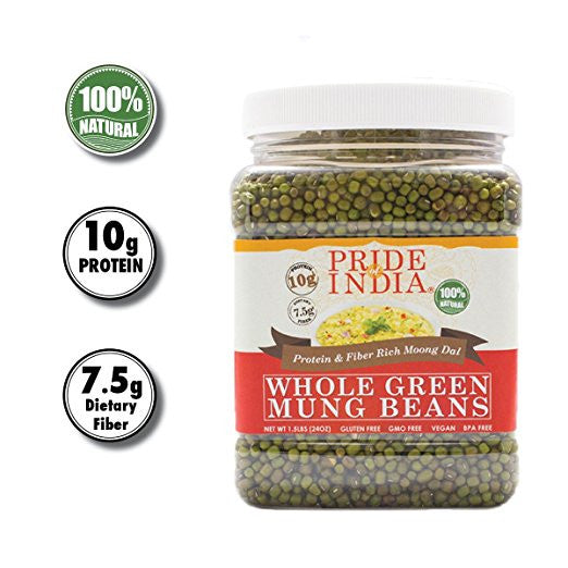 Indian Whole Green Mung Gram - Protein & Fiber Rich Moong Whole Jar-4