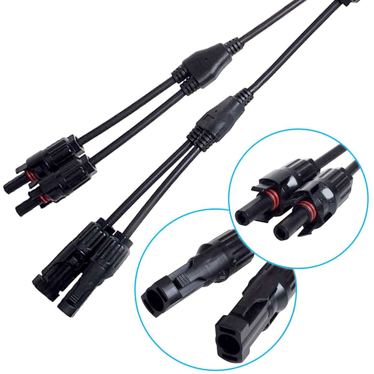 ACOPWER 1 Pair Solar Panel PV T/Y Connectors-1