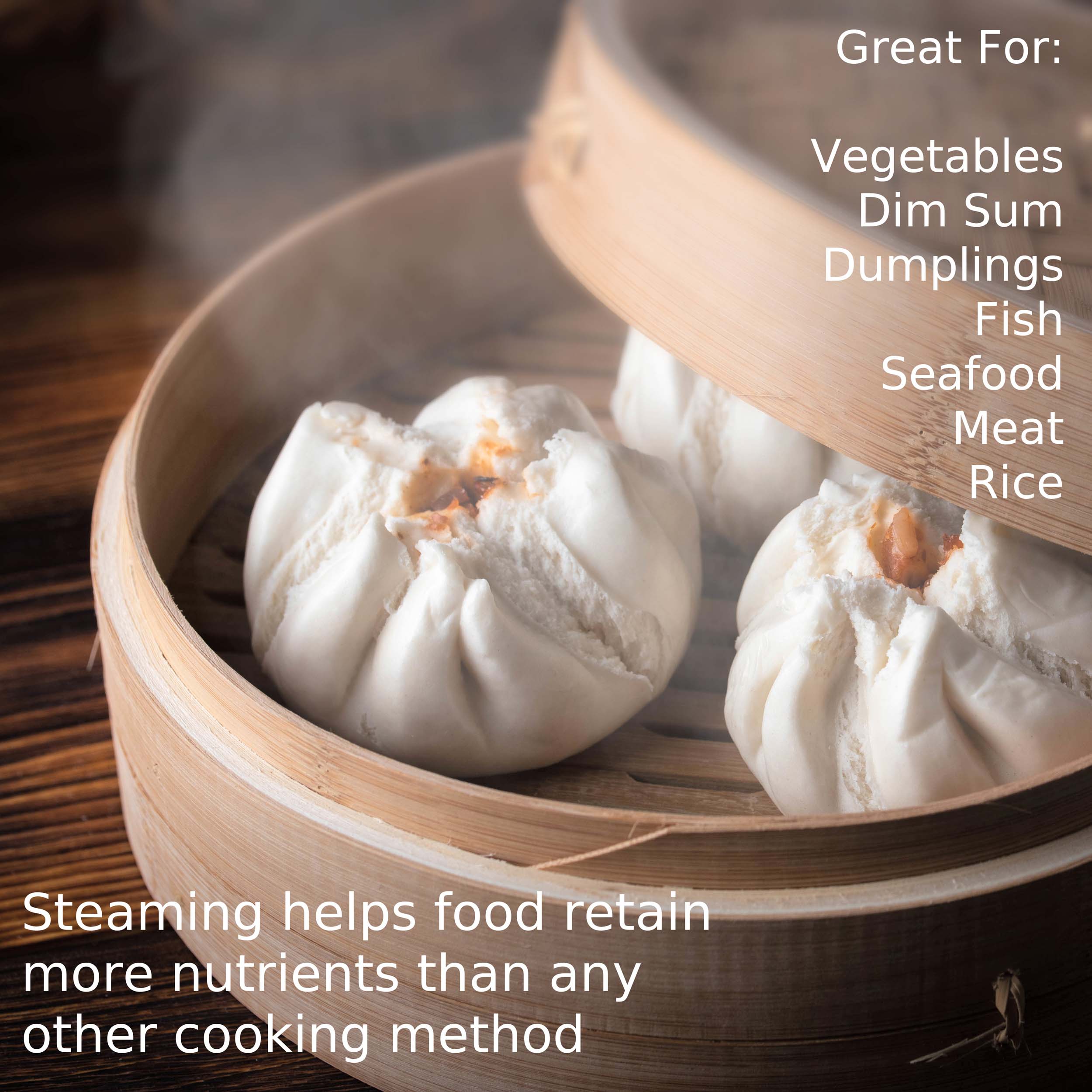 2-Tier Bamboo Steamer for Cooking Dumplings, Vegetables, Meat, Fish, Rice - Bamboo Steamer Basket 10 Inch with 2 Pairs Chopsticks, Tongs and 50 Paper Liners-7