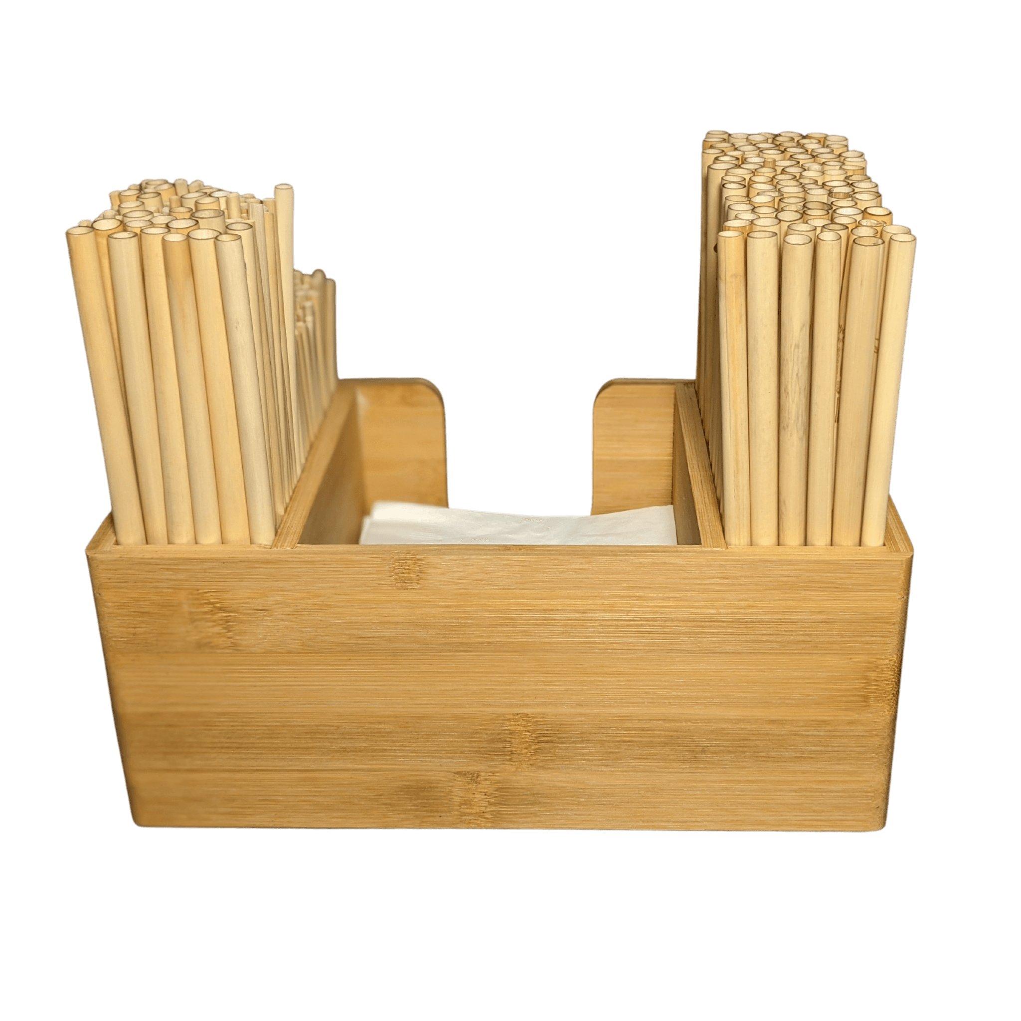 Bamboo Straw and Napkin Bar Caddy-4