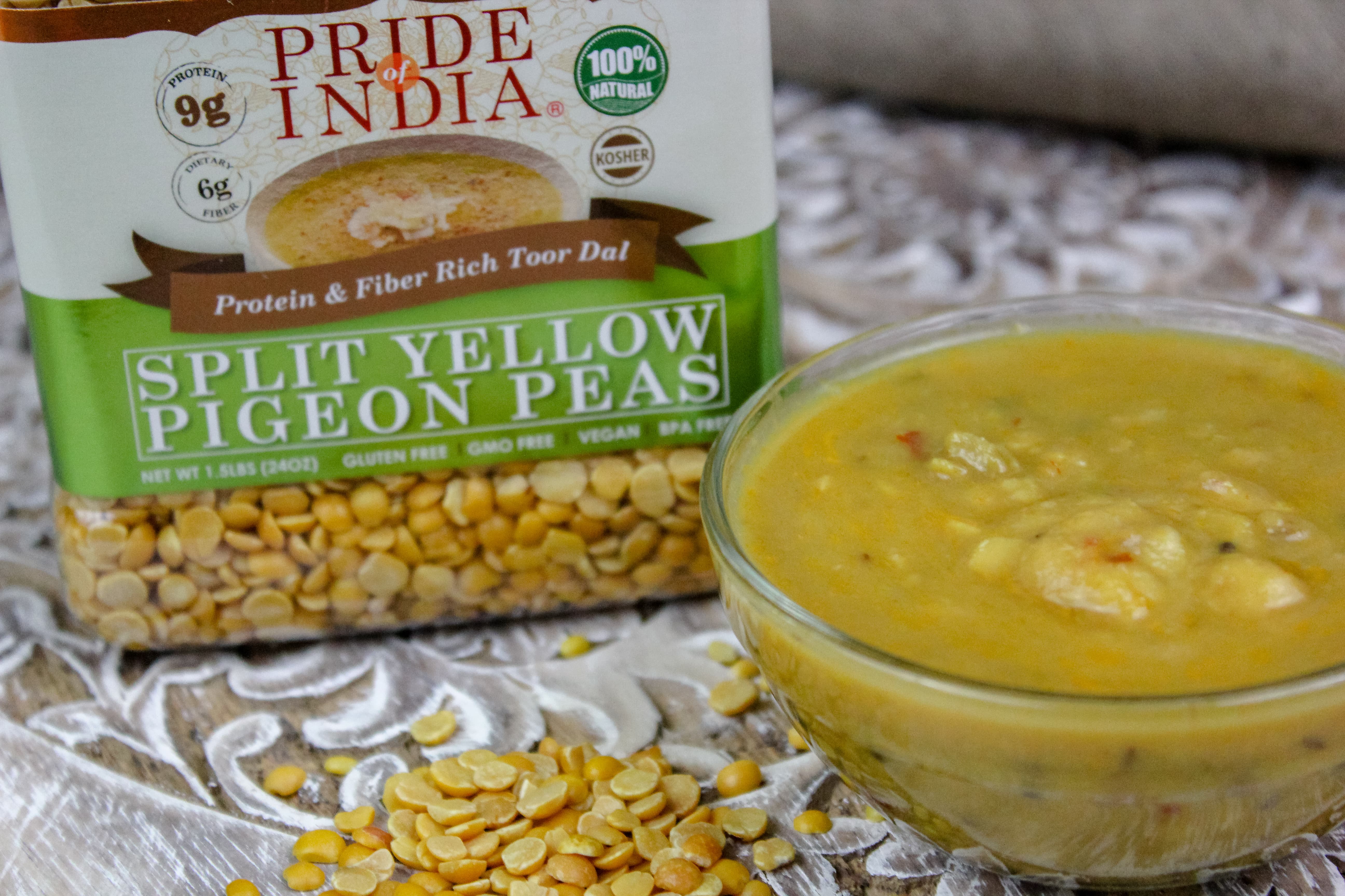 Indian Split Yellow Pigeon Peas - Protein & Fiber Rich Toor Dal Jar-3