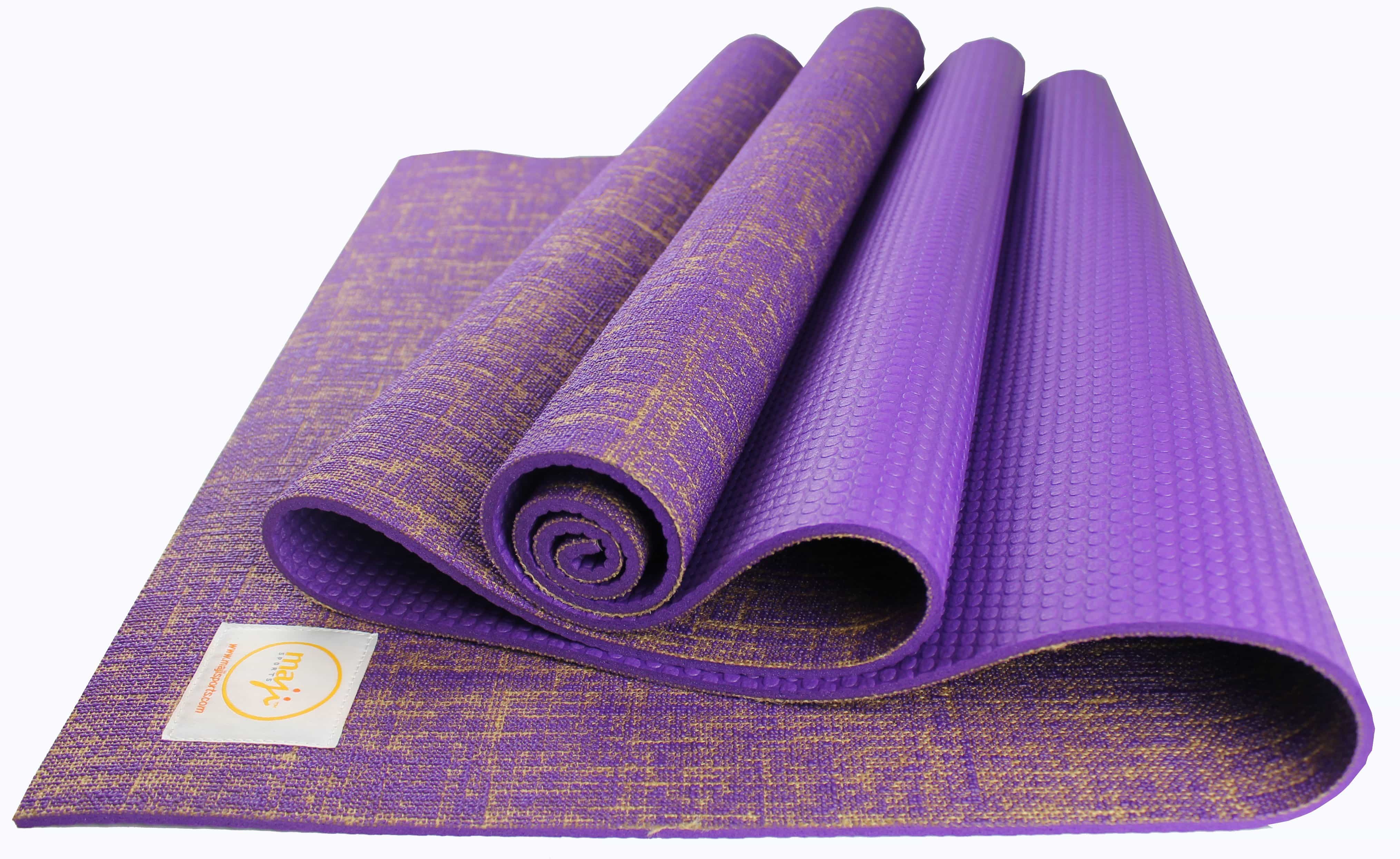 Jute Premium ECO Fitness, pilates, yoga mat + Trigger Ball + Massage Stick-15