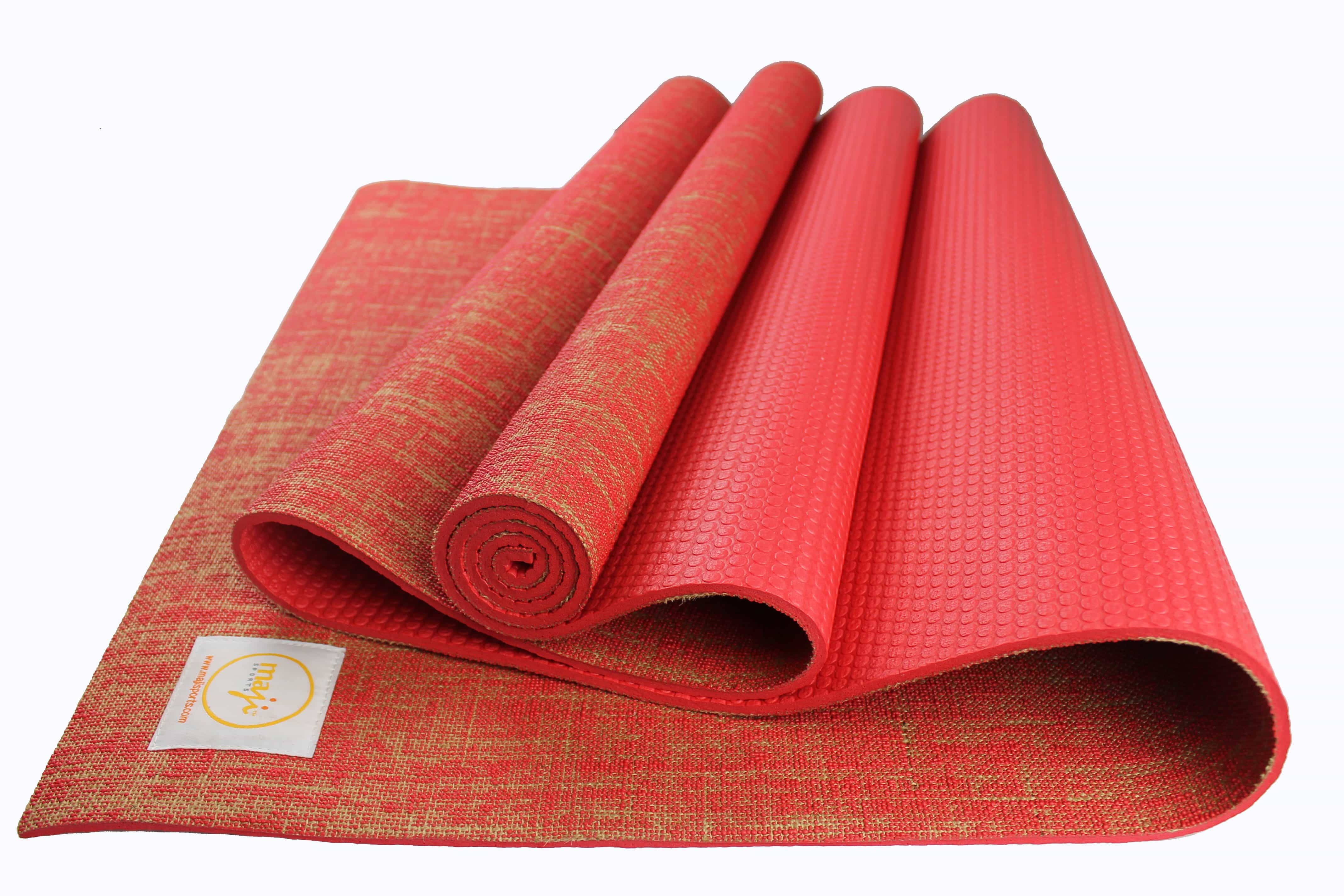 Jute Premium ECO Fitness, pilates, yoga mat + Trigger Ball + Massage Stick-16