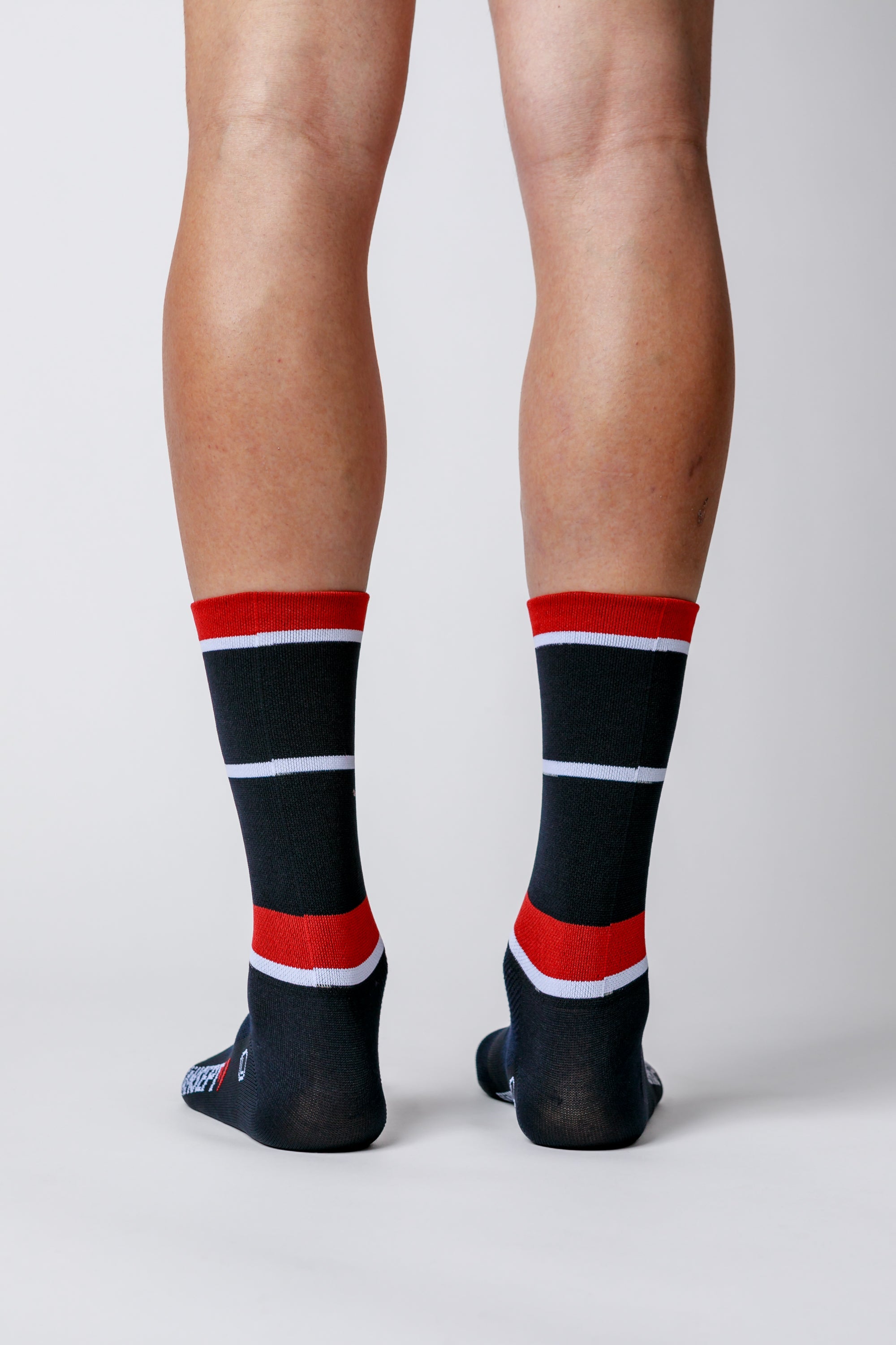 NOW ON SALE!!!  ProSpec Rouleur Sock | Squadra Stripes | Midnight Blue/Flamme Rouge Red/White-2