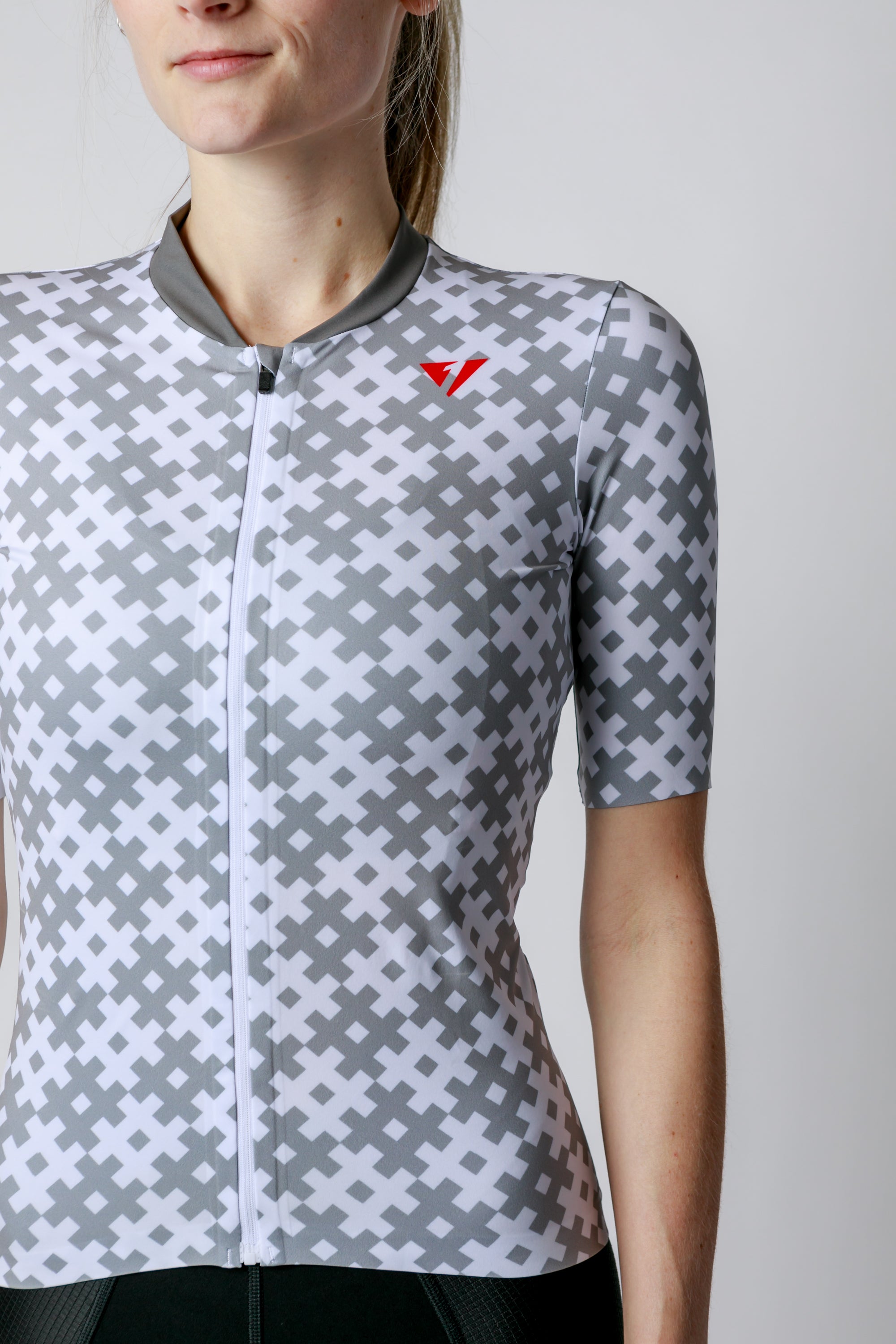 NOW ON SALE!!!  Women's ProSpec Rouleur SZ Jersey | #HashTag | Tarmac Gray/White-2