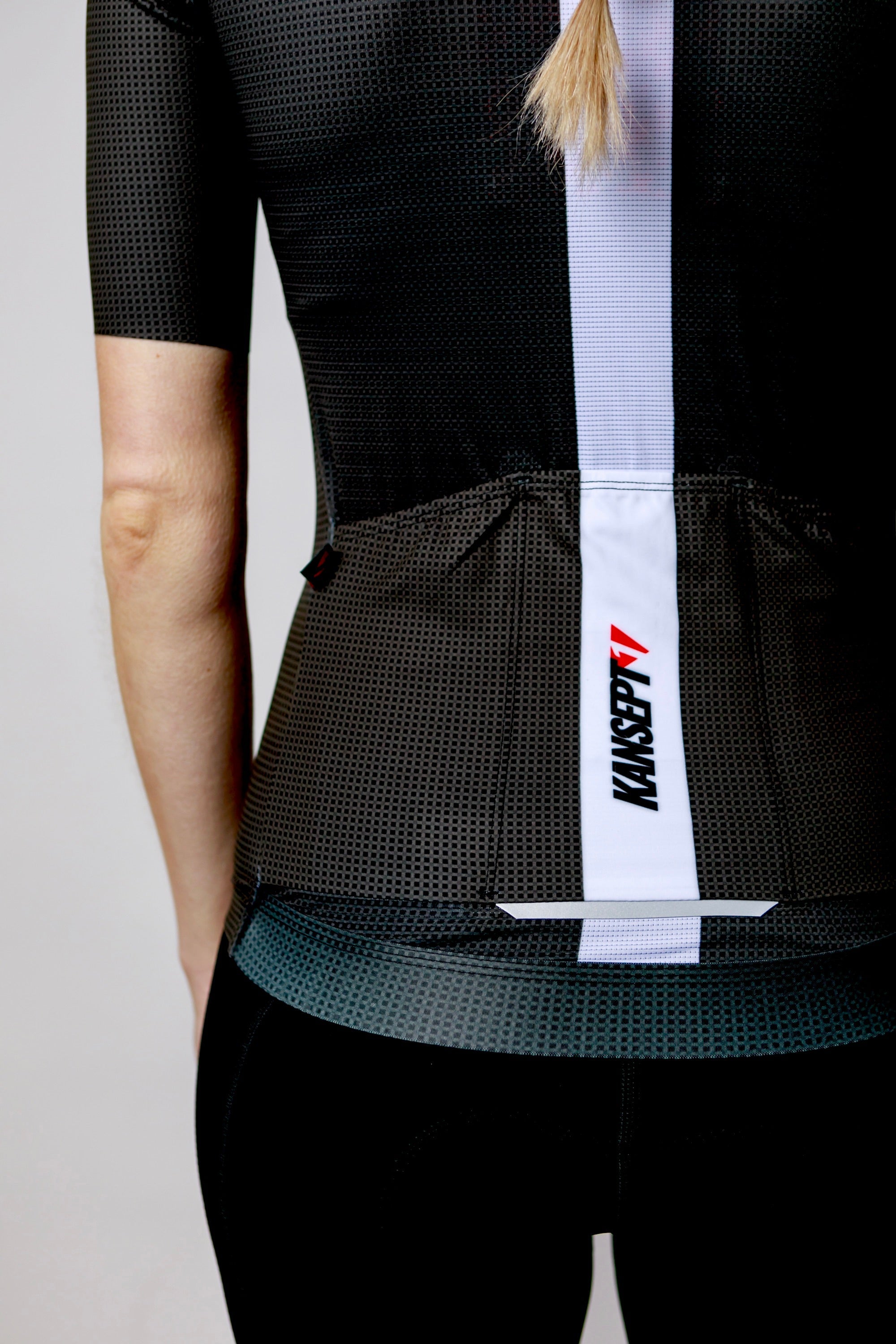 Women's ProSpec Rouleur SZ Jersey | TEAM ISSUE | Obsidian Black CF with white race stripe-5