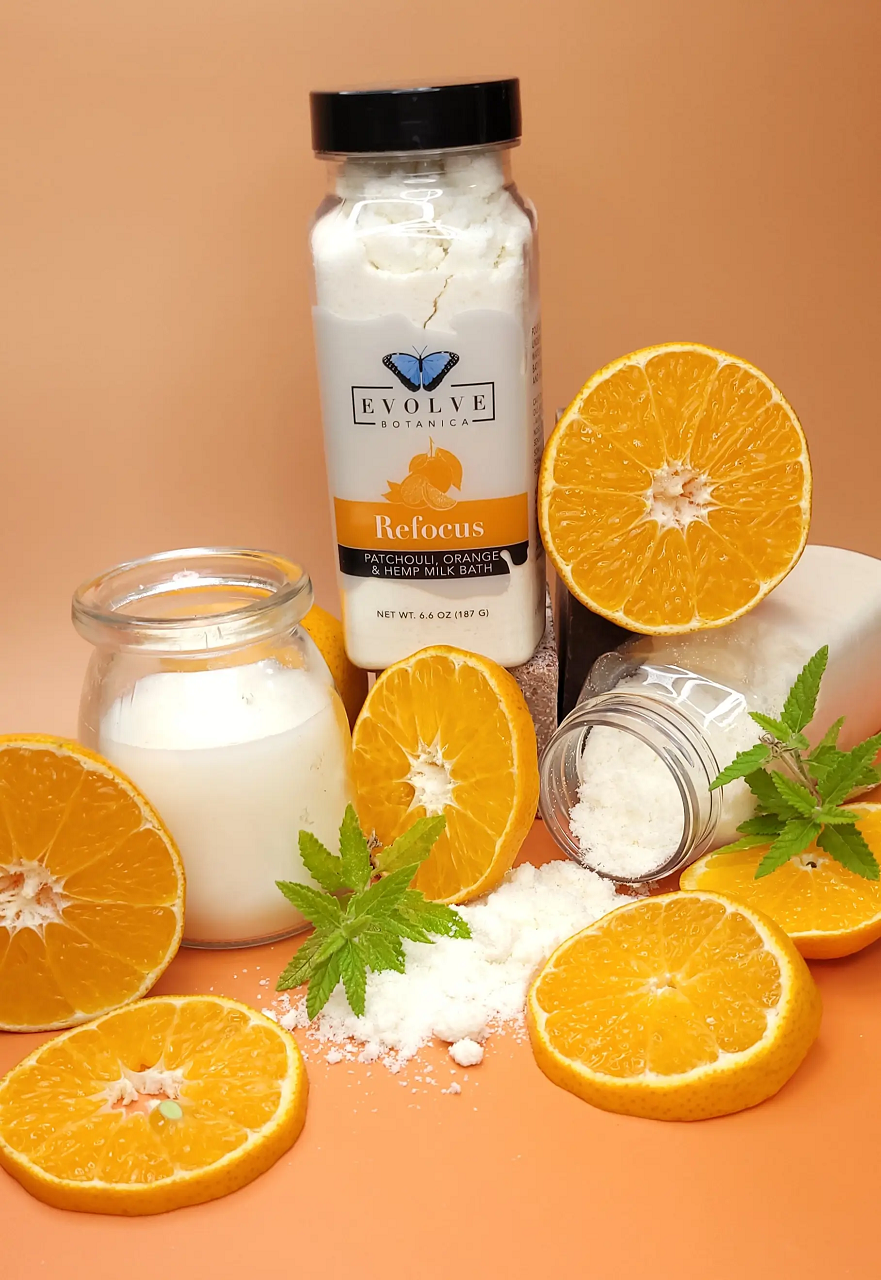 Milk Bath - Refocus (Patchouli, Orange, & Hempseed Oil)-3