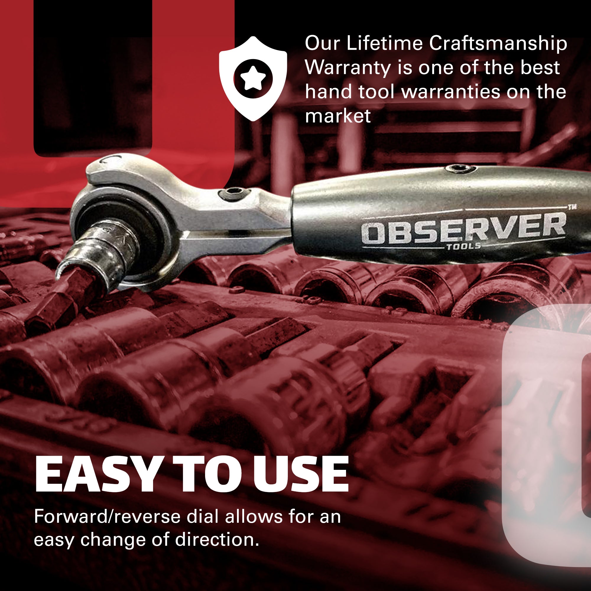 Dual-Flex Ratchet, 72-Teeth, Pivoting Handle, Rotating Head, Quick Release, Reversible-2