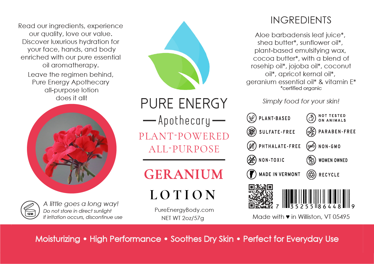 Natural All Purpose Lotion 2 oz (Geranium)-2