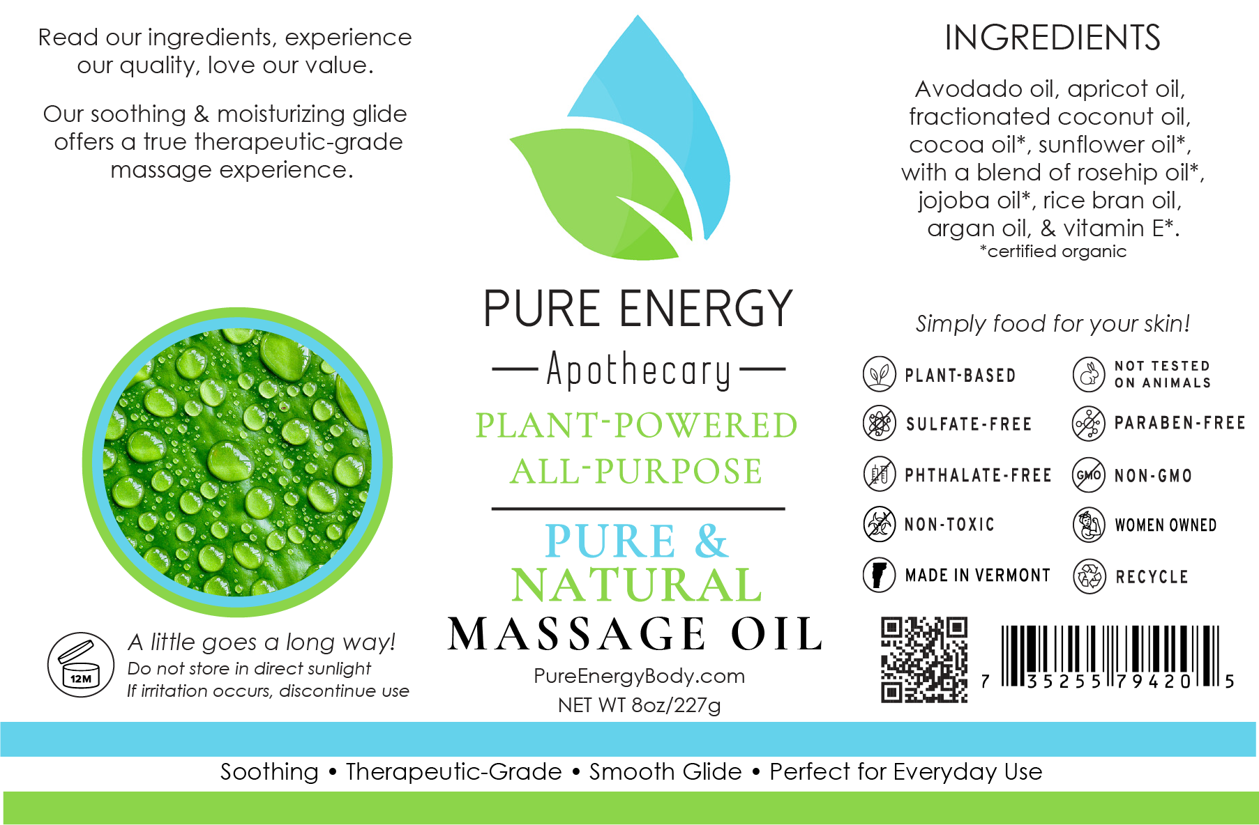 Massage Oil (Pure & Natural, Unscented)-3