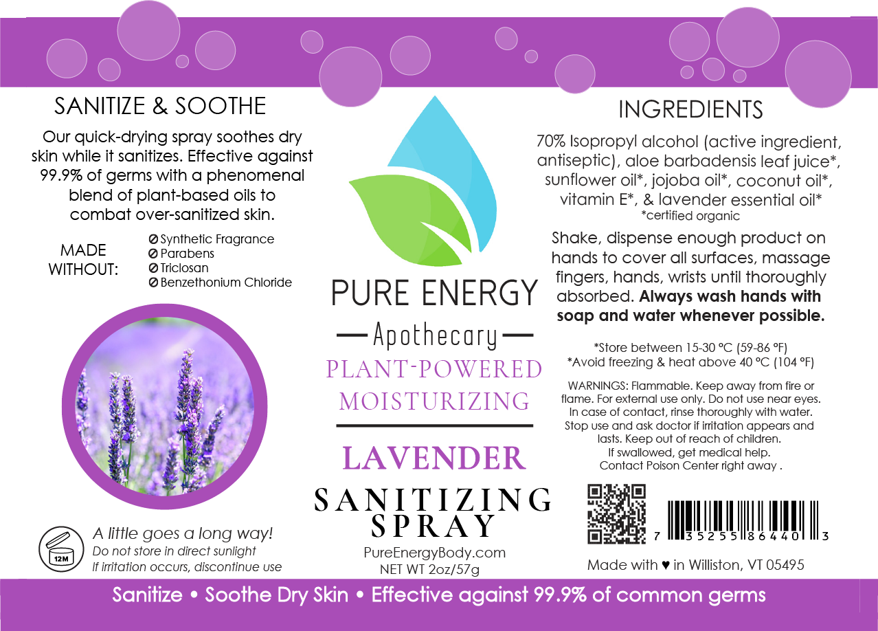 Hand Sanitizer Spray - 2 oz Travel Size (Lavender)-2