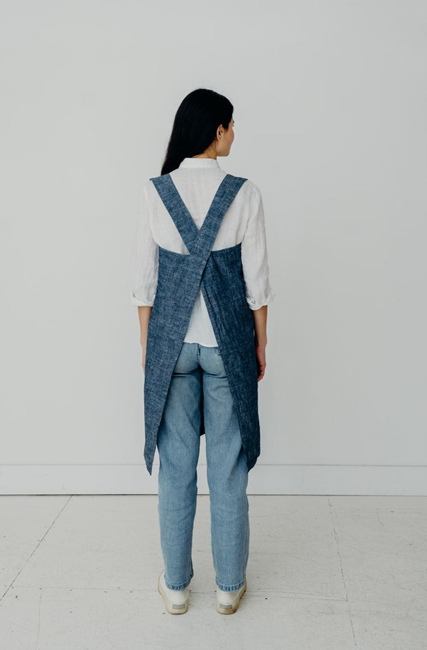 Block Smock Japanese Apron-7