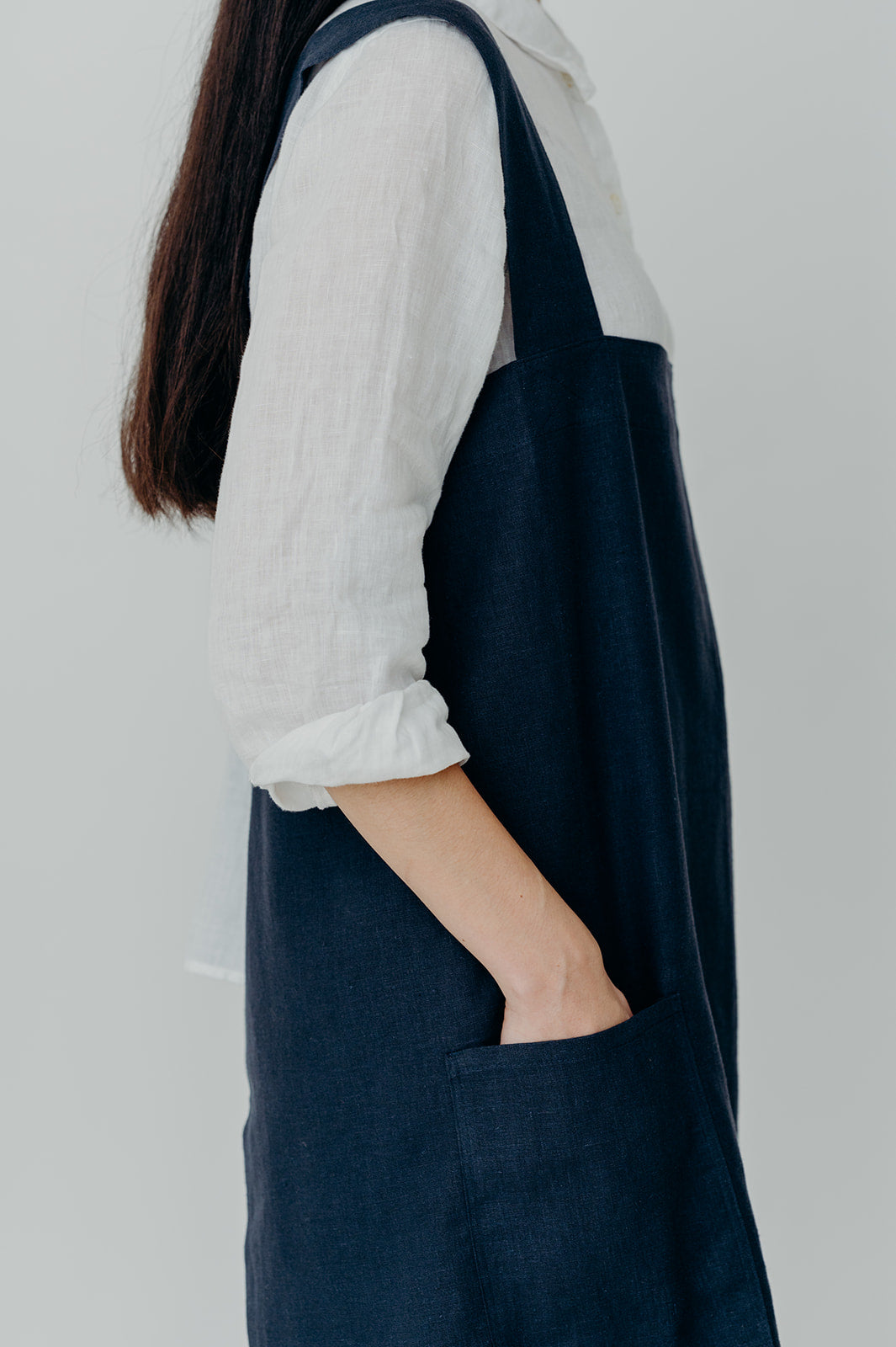 Block Smock Japanese Apron-4
