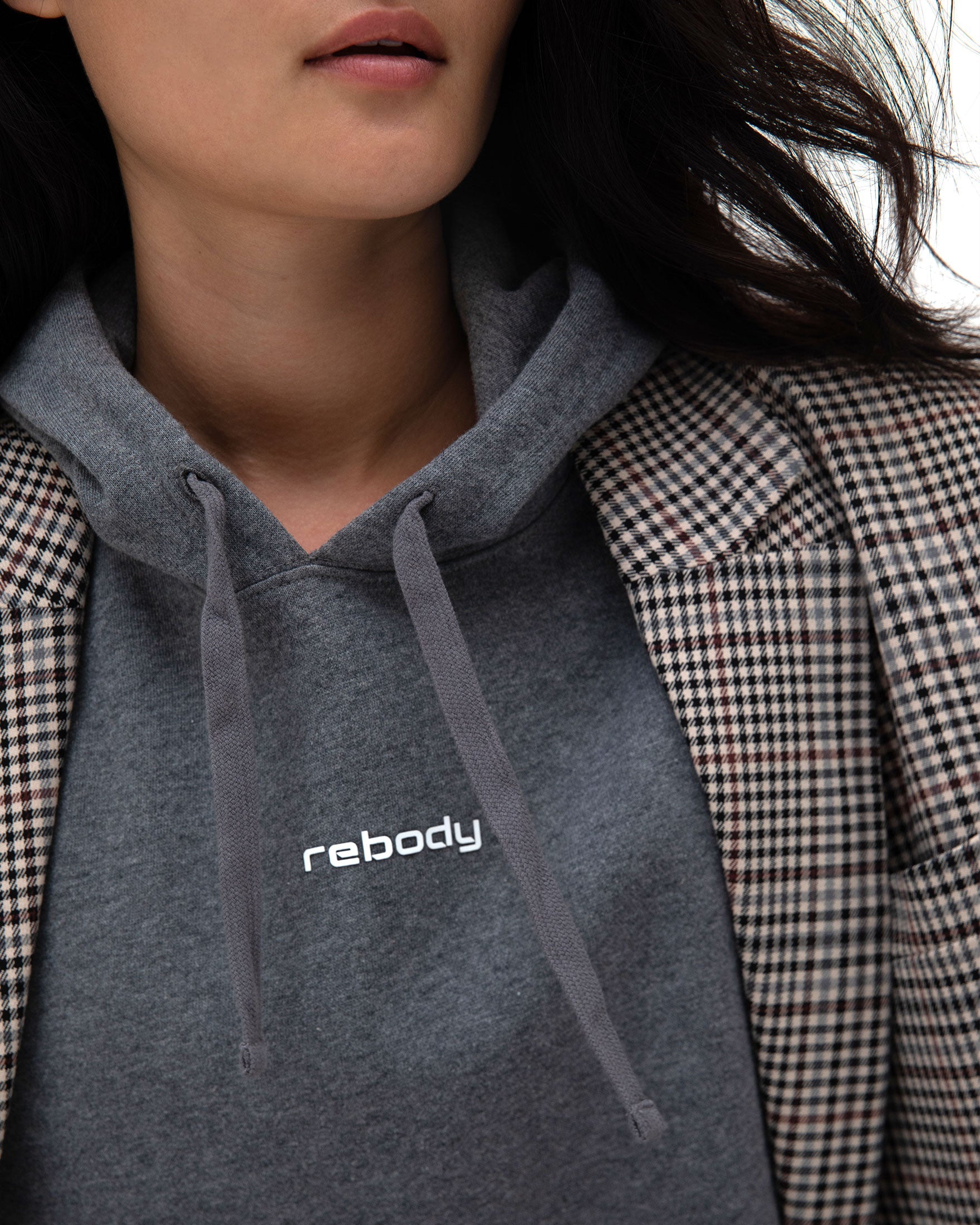 Rebody Logo Fleece Crop Hoody-1