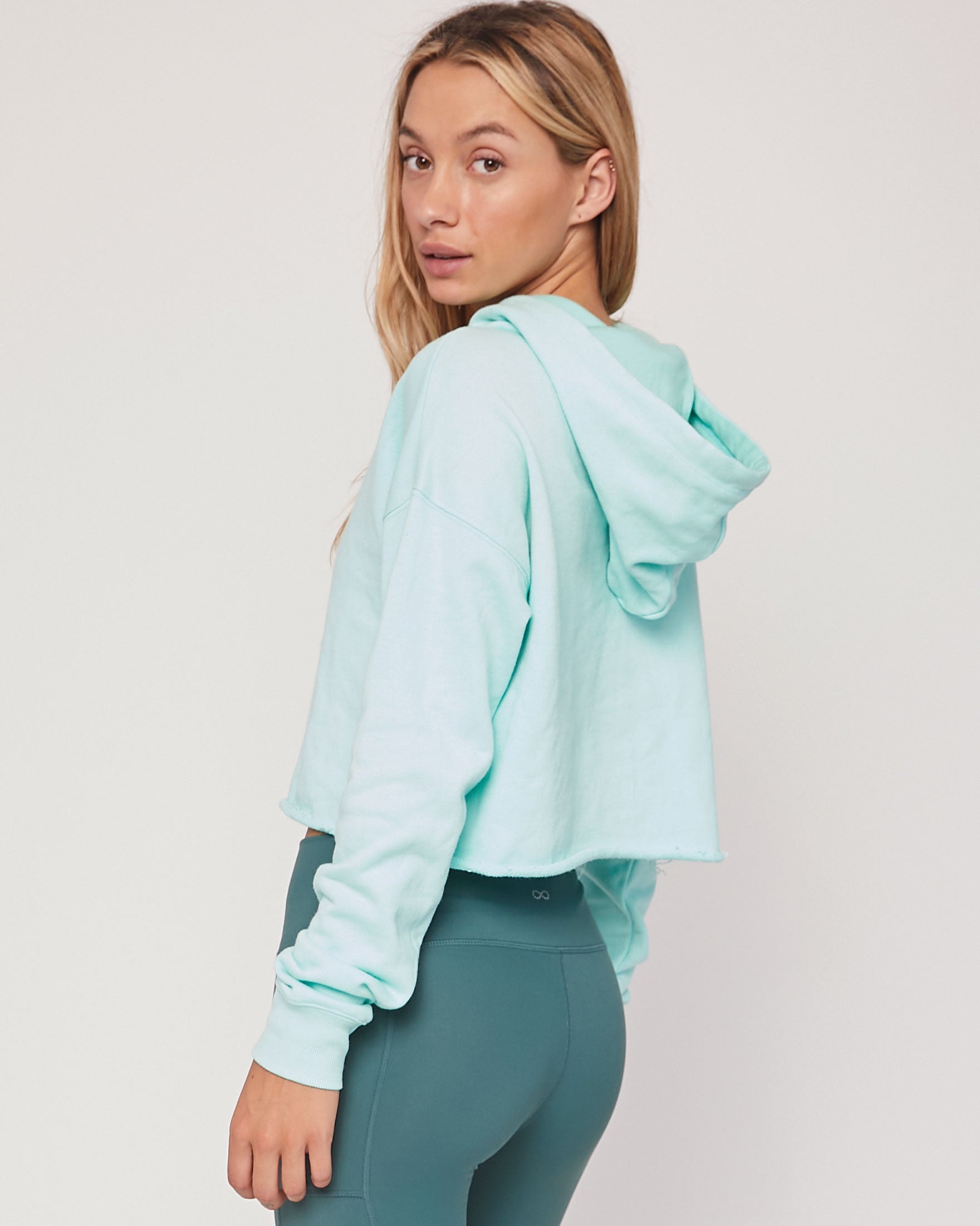 Rebody French Terry Crop Hoody - Smooth Mint *Sustainable-0