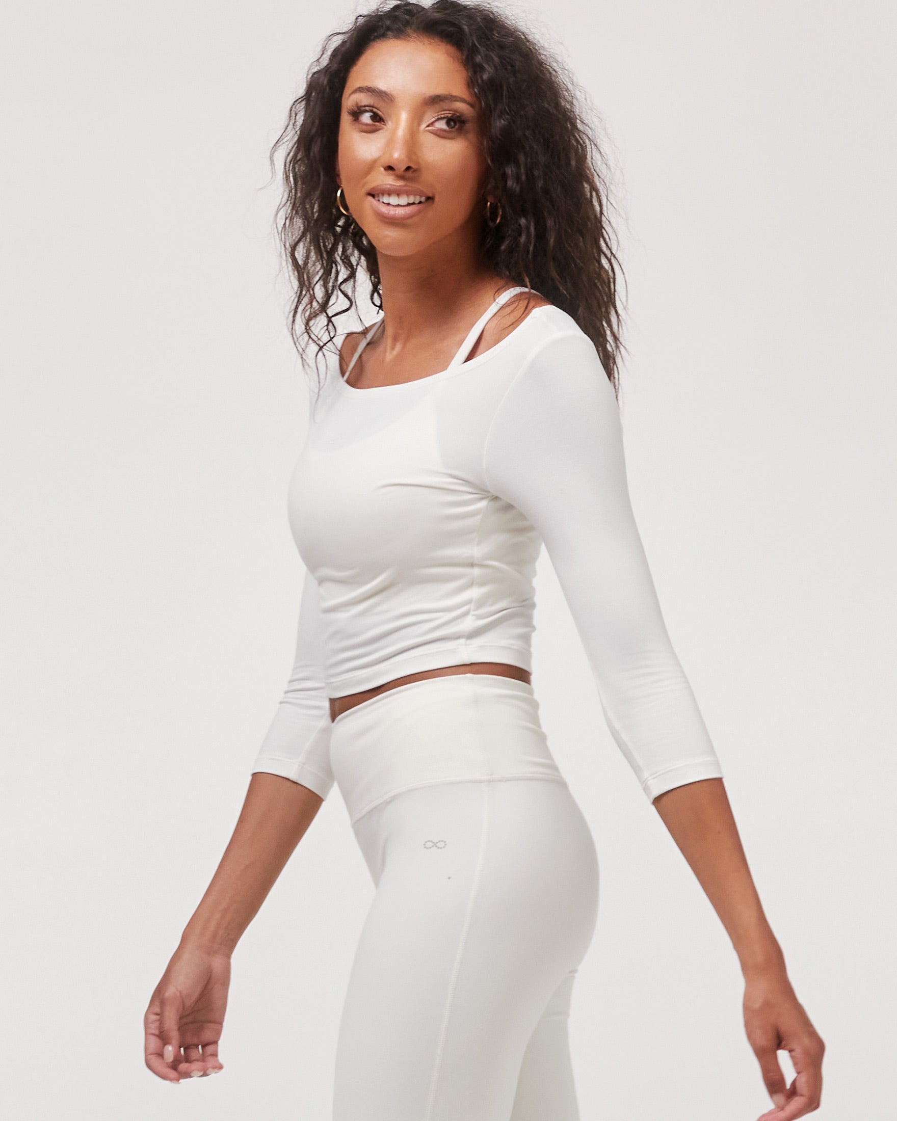 Dynamic Cozy Open Shoulder 3/4 Sleeve-0