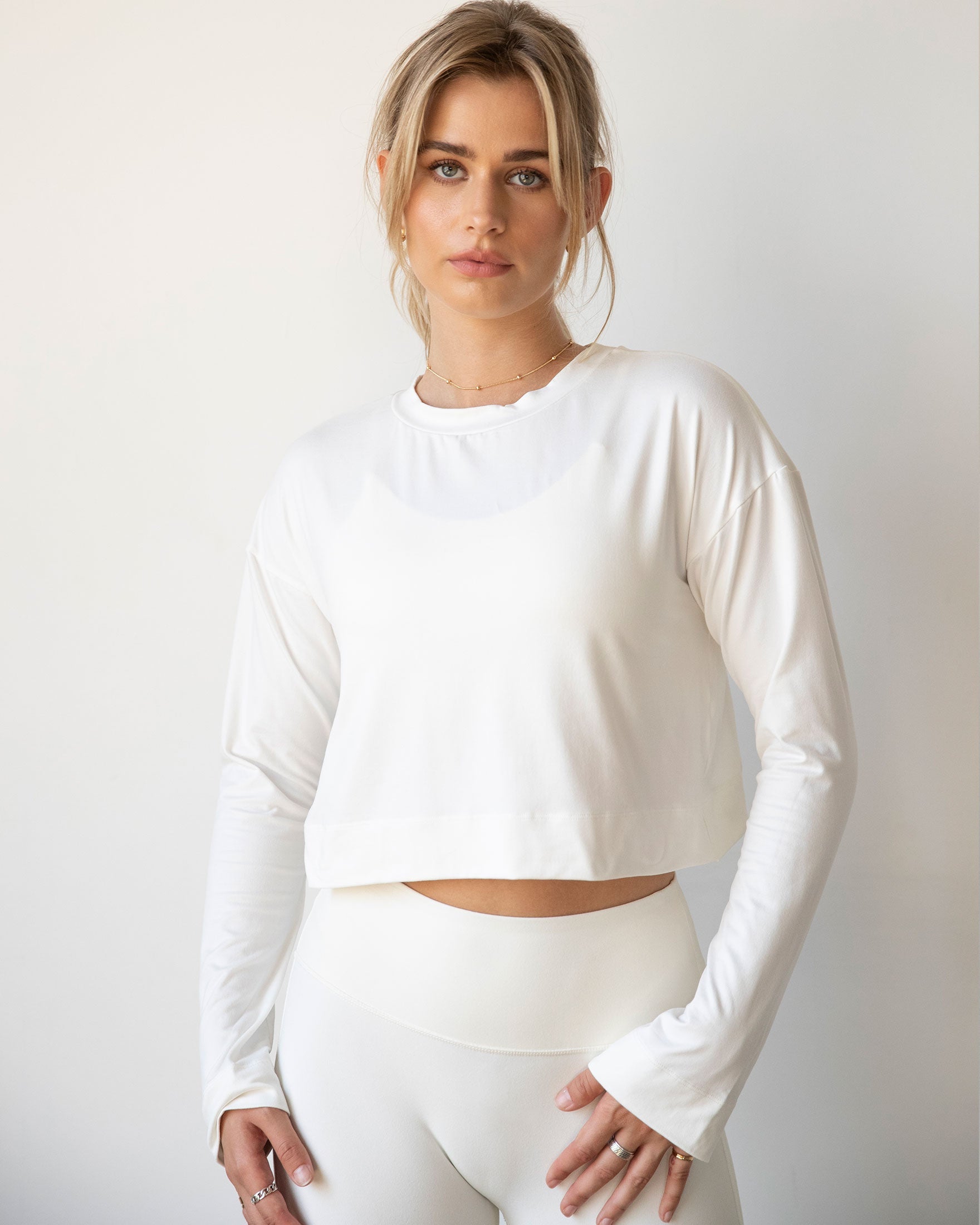 Go With The Flow Crop Long Sleeve-4
