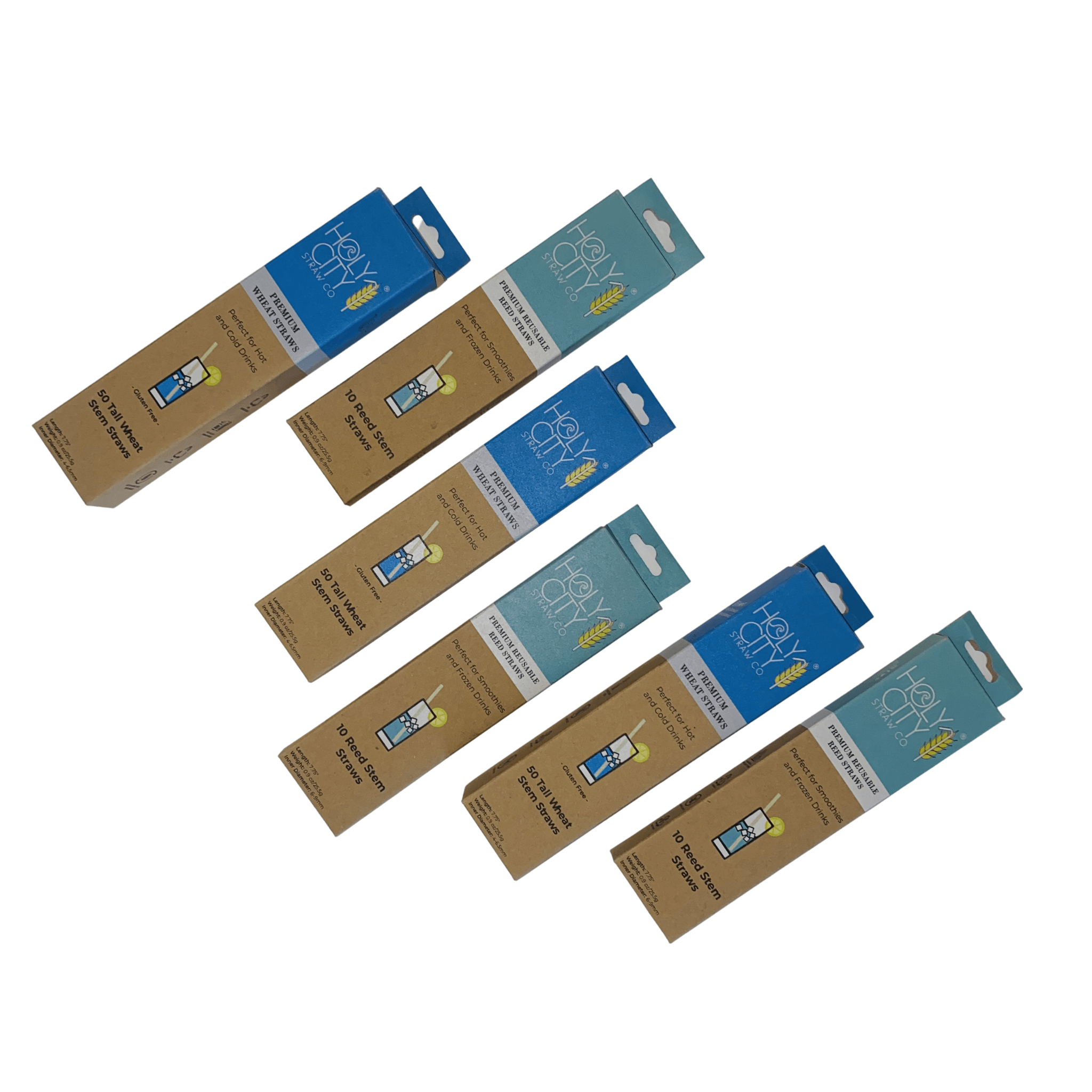 Wheat and Reed Straw Bundle - 6 Pack-3