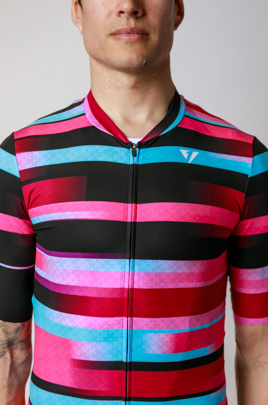 Men's ProSpec Rouleur HZ Jersey | EPYC Supporters | Sportivo stripes in Bright Blue + Hot Pink + Obsidian Black-5