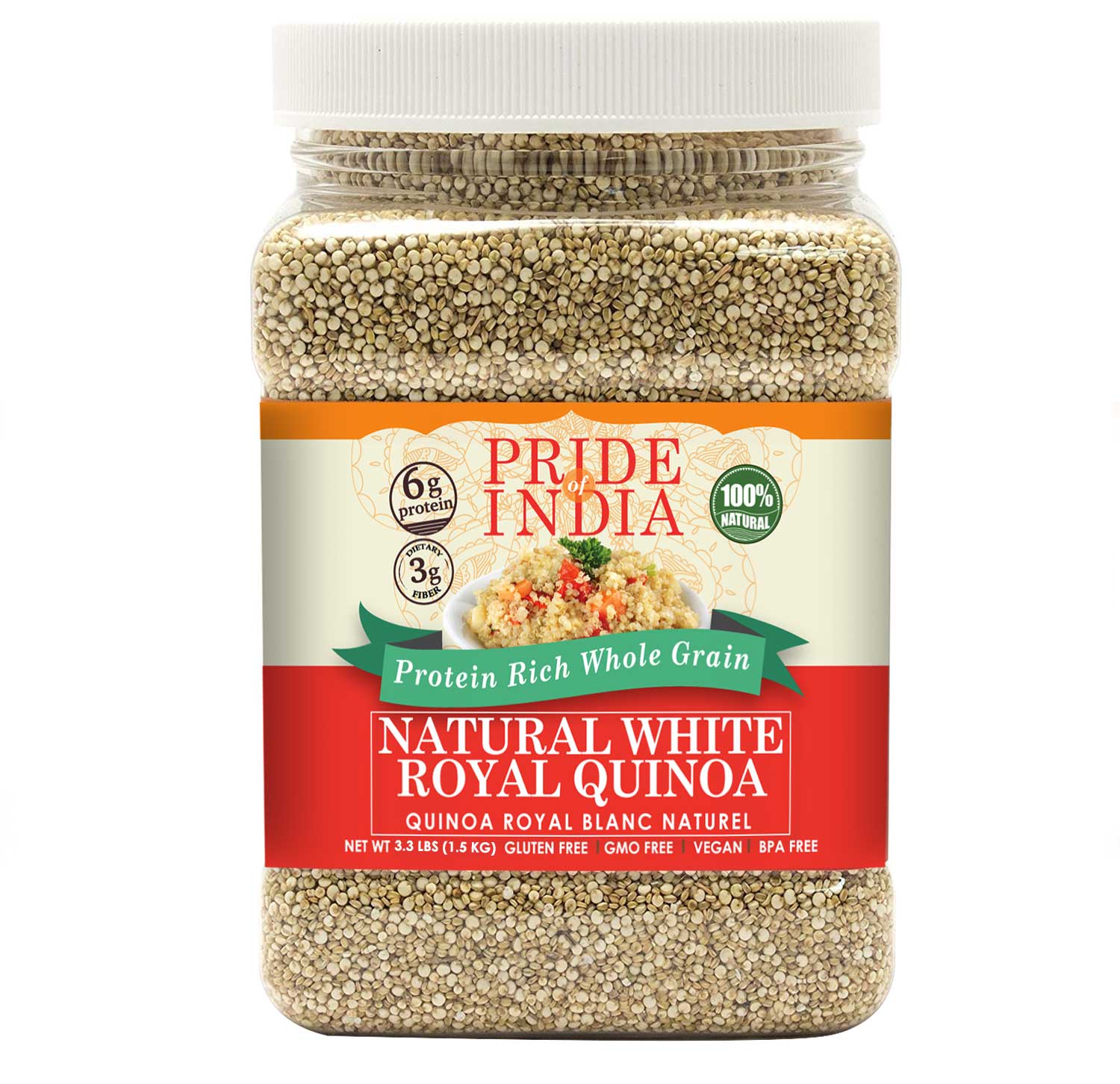 White Royal Quinoa - Protein Rich Whole Grain Jar-2