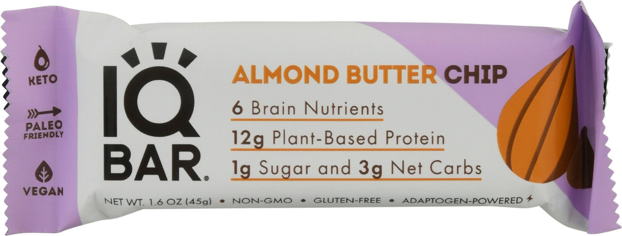 IQ BAR ALMD BUTTER CHIP ( 12 X 1.6 OZ )-1