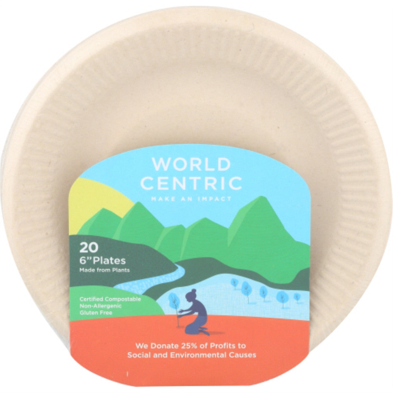 World Centric Ripple Edge Plate, 6 Inch (12x20 CT)-0
