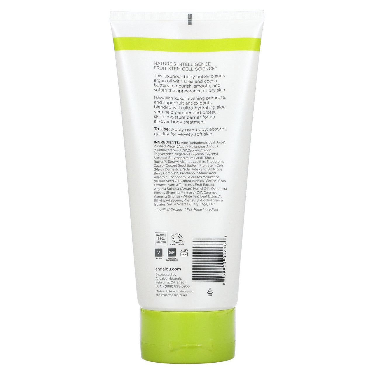 Andalou Naturals Kukui Cocoa Body Butter (1x8 Oz)-1