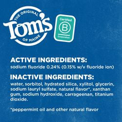 Tom's of Maine Rapid Relief Sensitive Fluoride-Free Natural Toothpaste Fresh Mint (6x4 OZ)-6