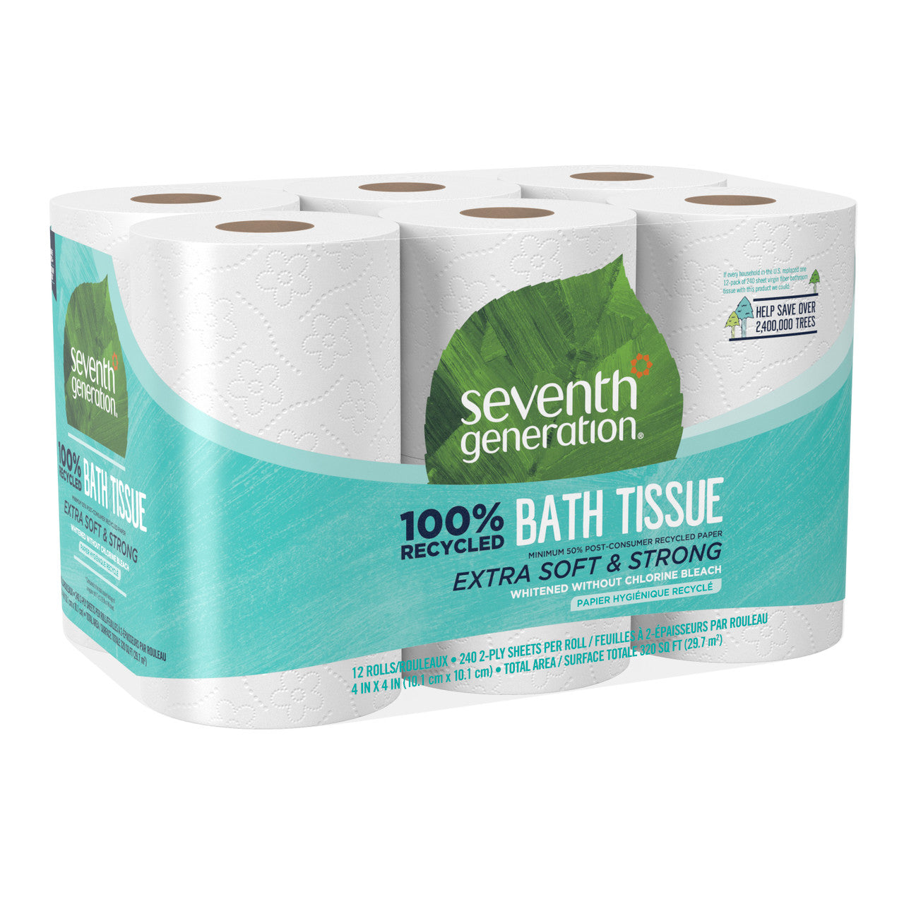 Seventh Generation Bath Tissue, 100% Recycled 300shts (4x12 CT)-1