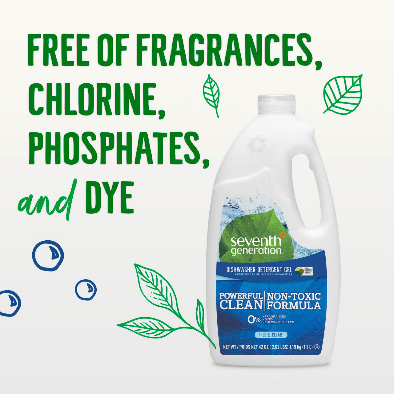 Seventh Generation Free & Clear Automatic Dishwasher Gel (6x42 Oz)-5