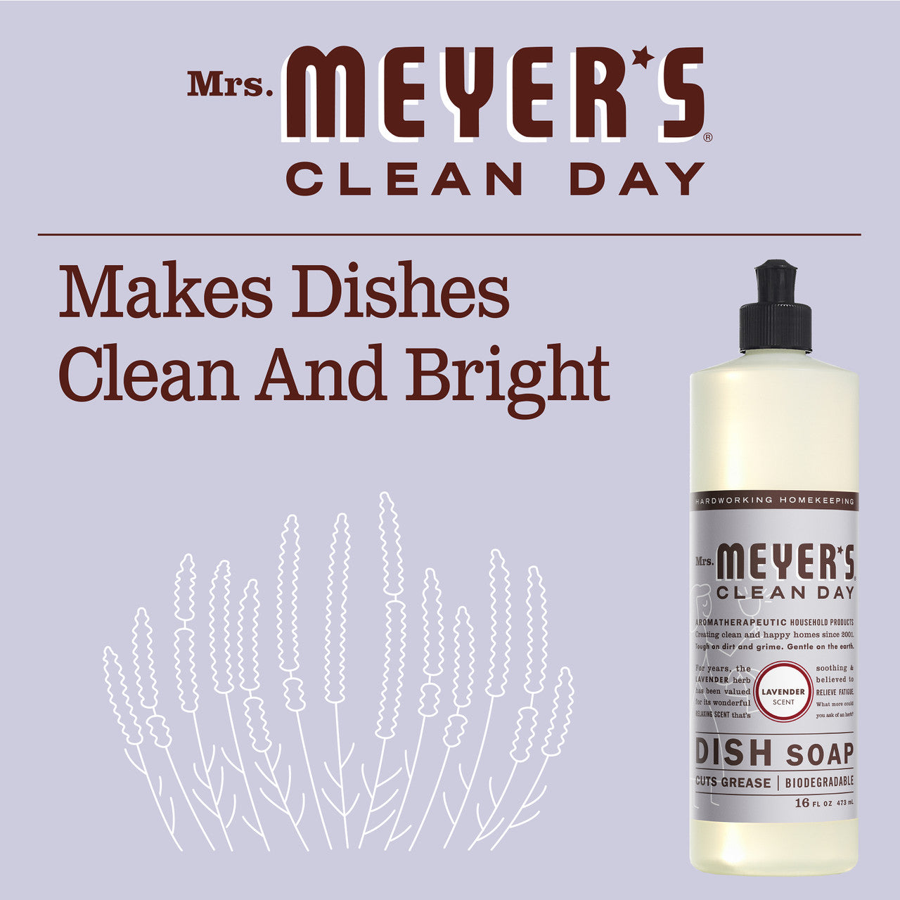 Meyers Lavender Liquid Dish Soap (6x16 Oz)-8