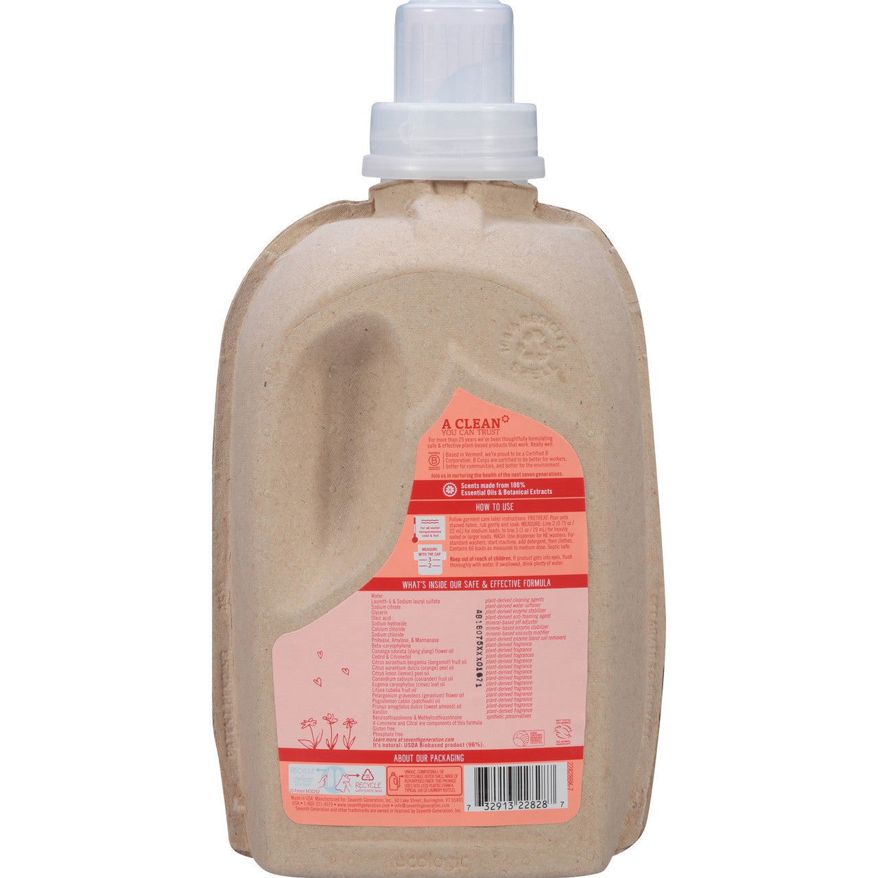 Seventh Generation Liquid Laundry, 4X Geranium & Vanilla (6x50 Oz)-2