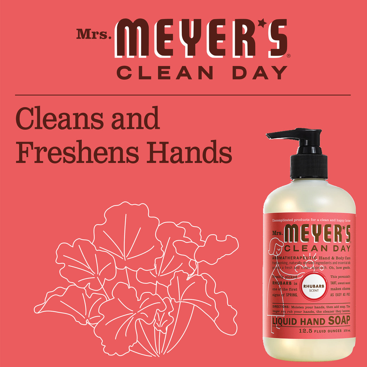 Mrs. Meyers Rhubarb Liquid Hand Soap (6x12.5 Oz)-3