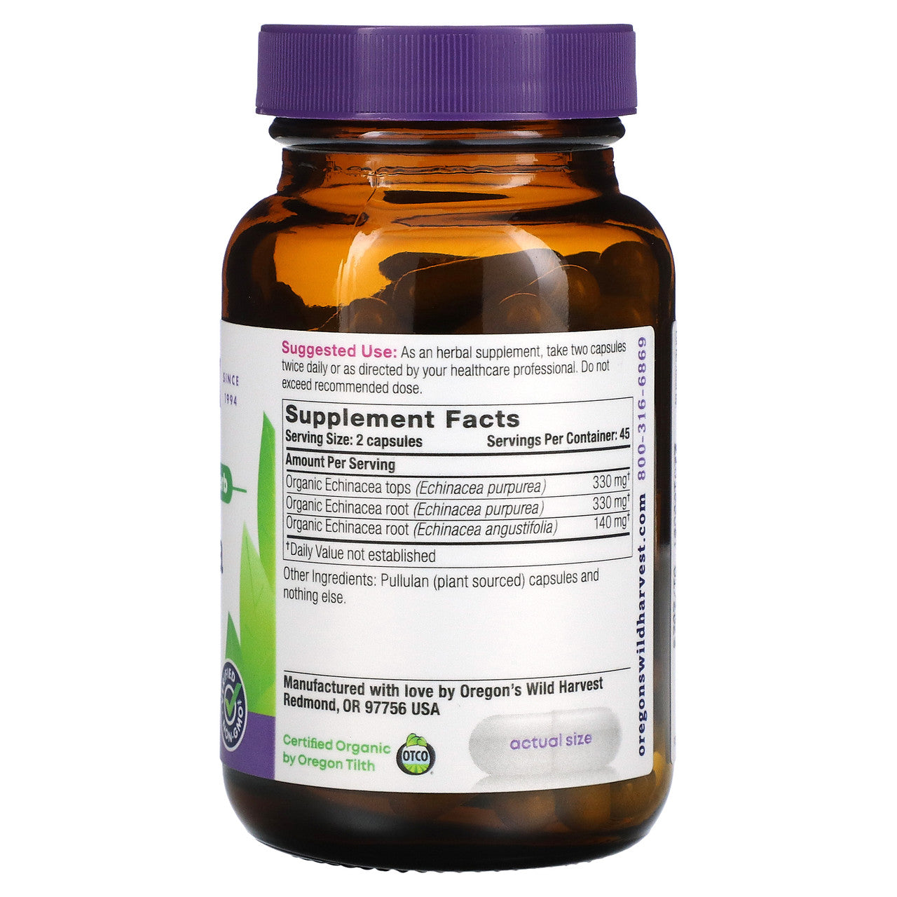 Oregon's Wild Harvest Echinacea (1x90VCAP)-1