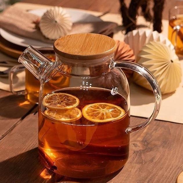 Thermo Glass Teapot 54 Fl Oz | High temperature and shock resistant-5