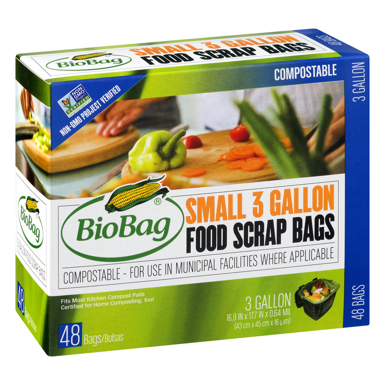 Bio Bag Compostable Small 3 Gallon Bags (12x48 Ct)-1