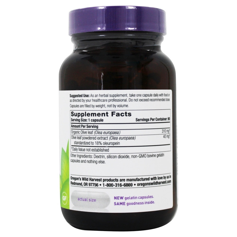 Oregon's Wild Harvest Olive Leaf 18%Oleuro (1x90VCAP)-1