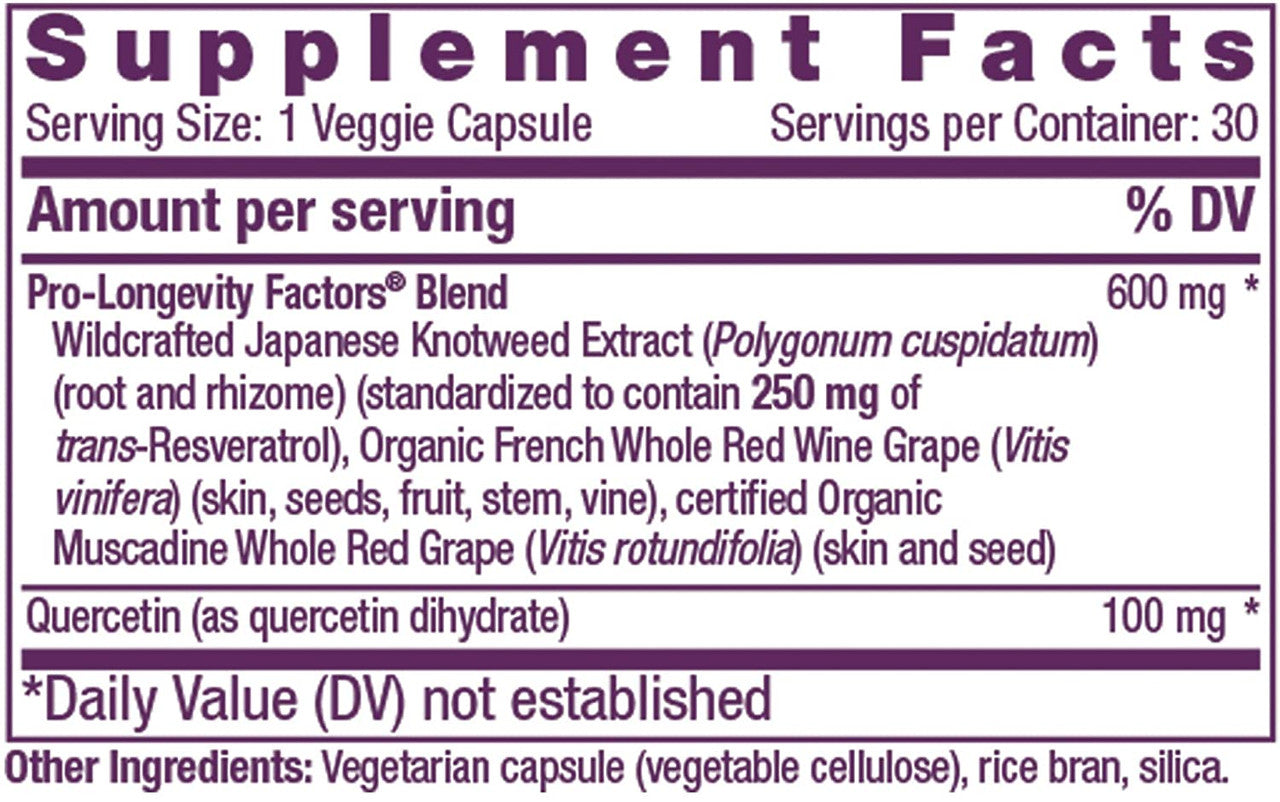 RSRVEAGE RESVERATROL 250 (1x30.00)-1