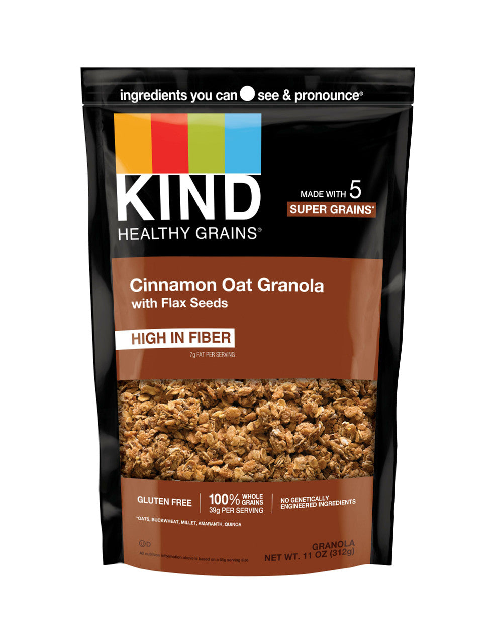 Kind Cinnamon Oat Clusterr with Flax Seed (6x11 Oz)-0