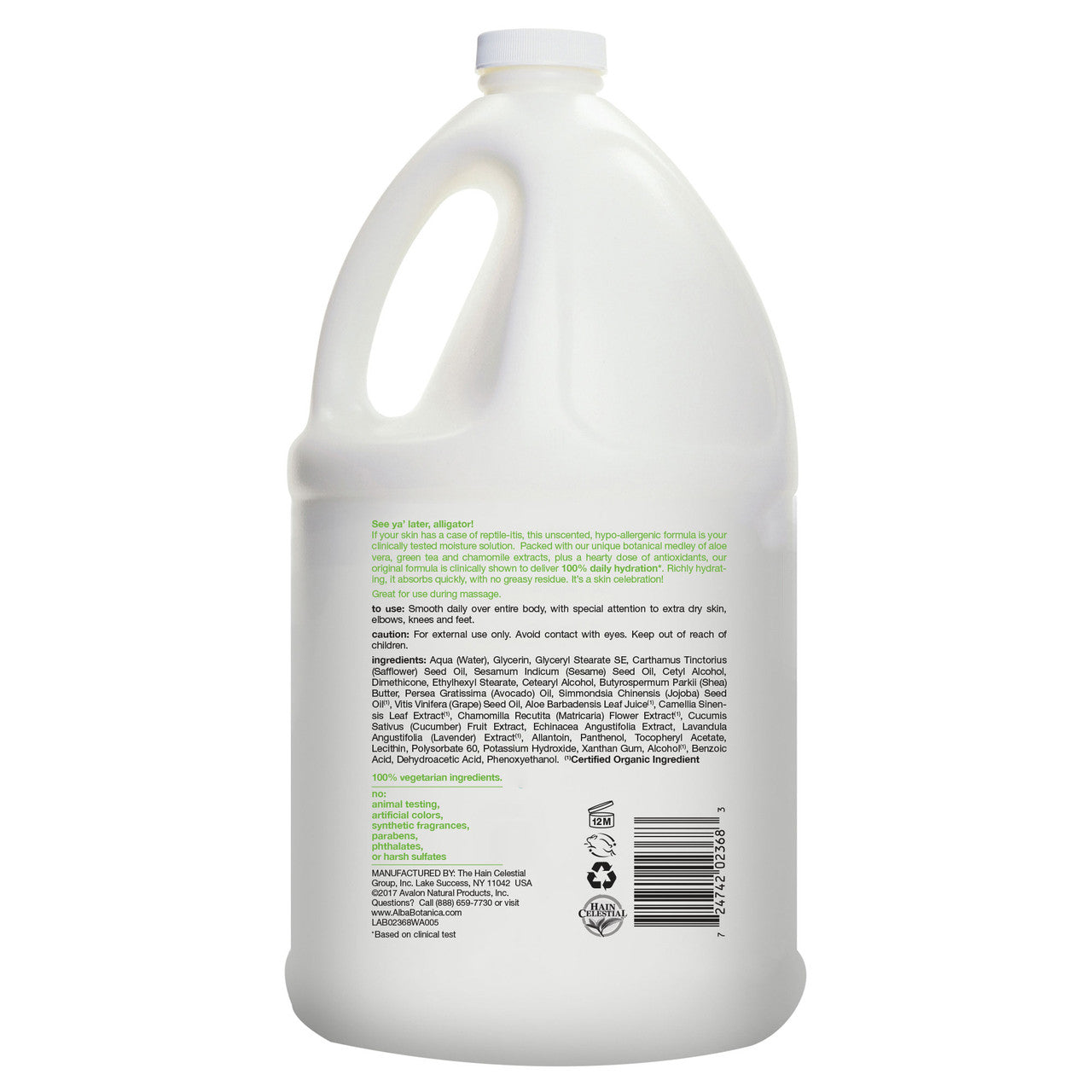 Alba Botanica Body Unscented Body Lotion (1 gallon)-2