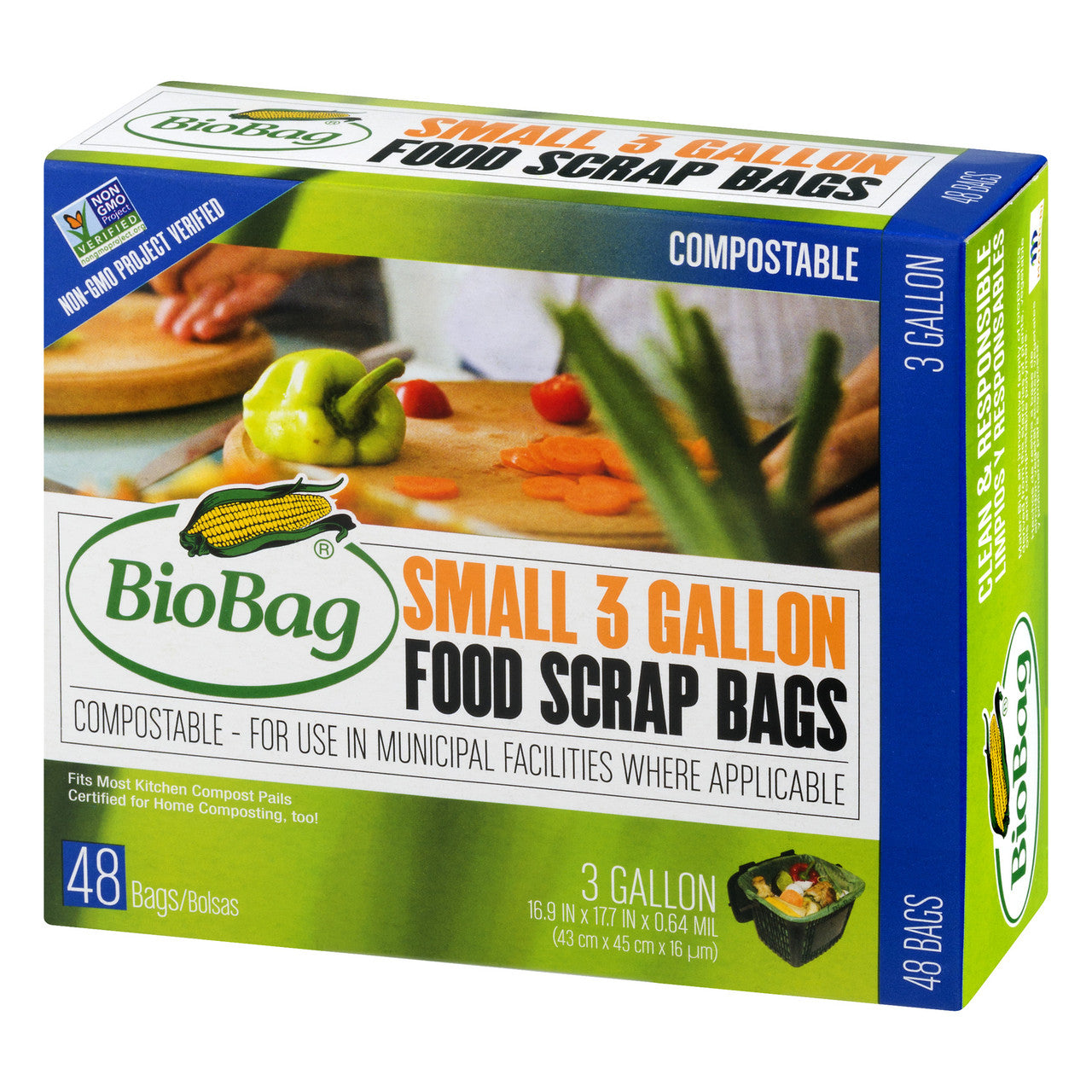 Bio Bag Compostable Small 3 Gallon Bags (12x48 Ct)-2