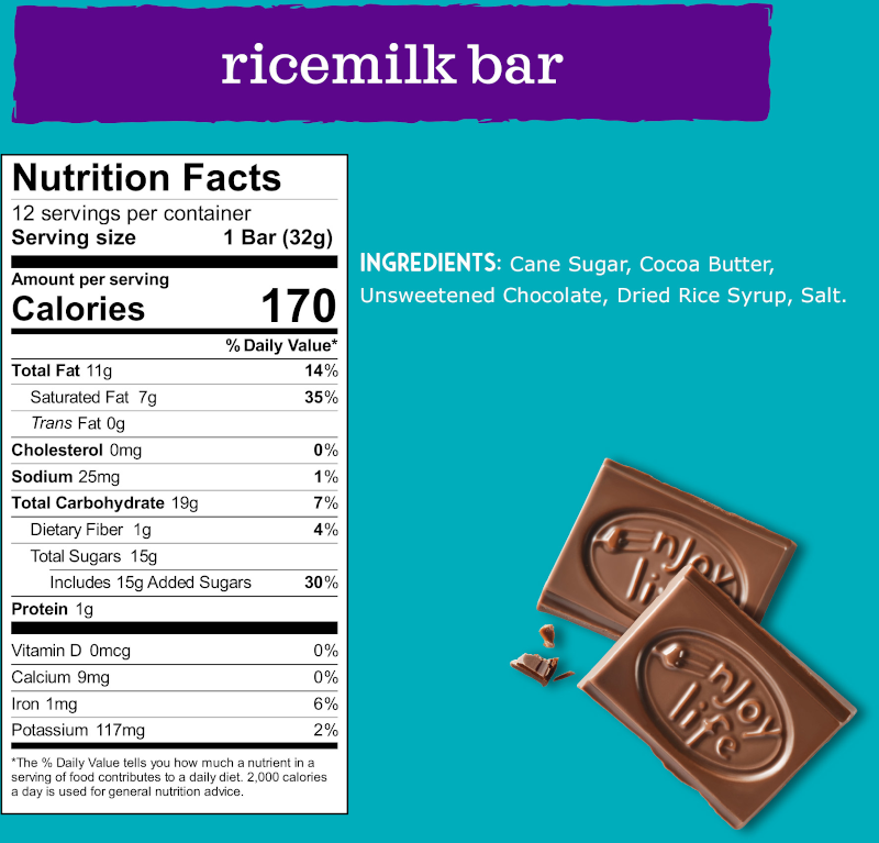 Enjoy Life Foods Rice Milk Chocolate Bar Dairy Free (24x1.4 Oz)-1