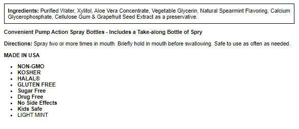 Spry Rain Oral Mist with Xylitol (1x1 Ct)-1